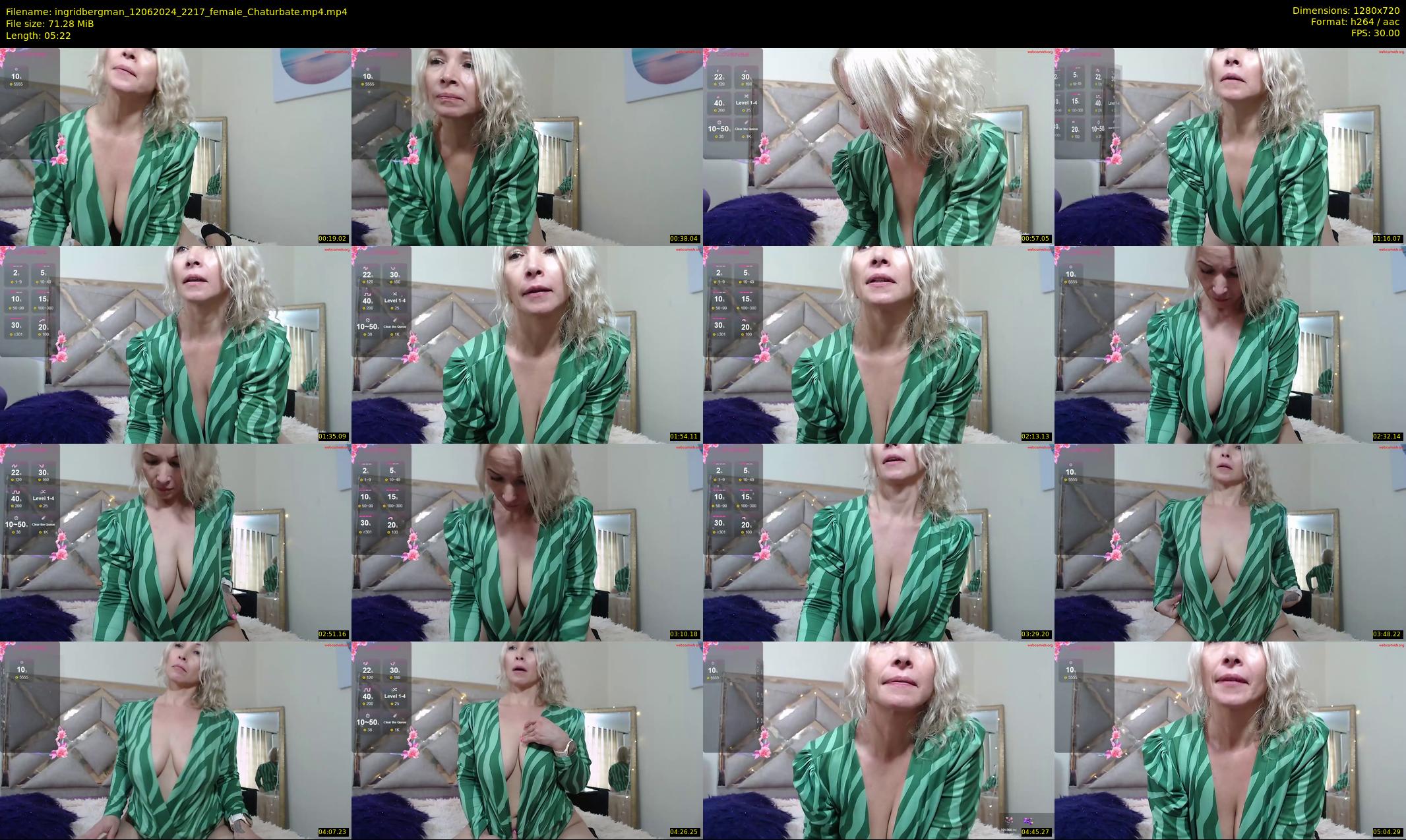 ingridbergman — 6 minute Chaturbate female cam show recording, 720p, Jun 12, 2024