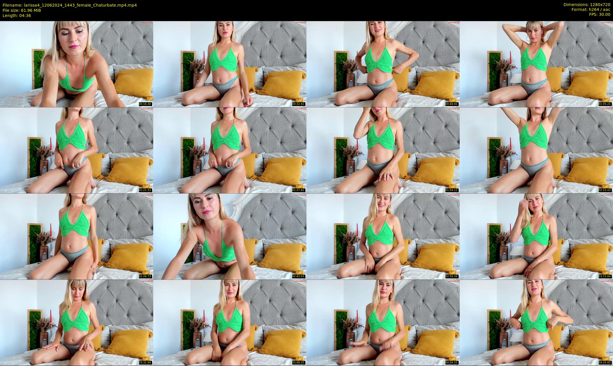 larissa4 — 5 minute Chaturbate female cam show recording, 720p, Jun 12, 2024