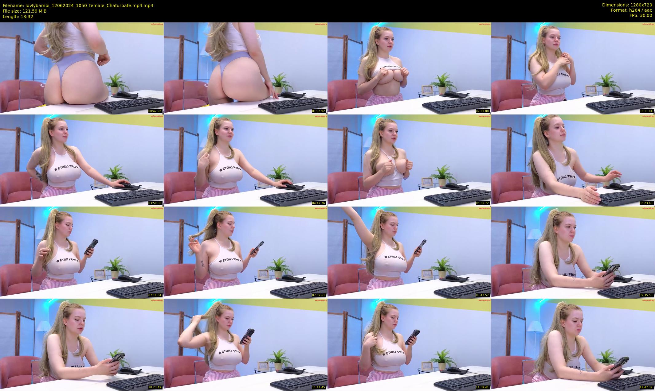 lovlybambi — 14 minute Chaturbate female cam show recording, 720p, Jun 12, 2024