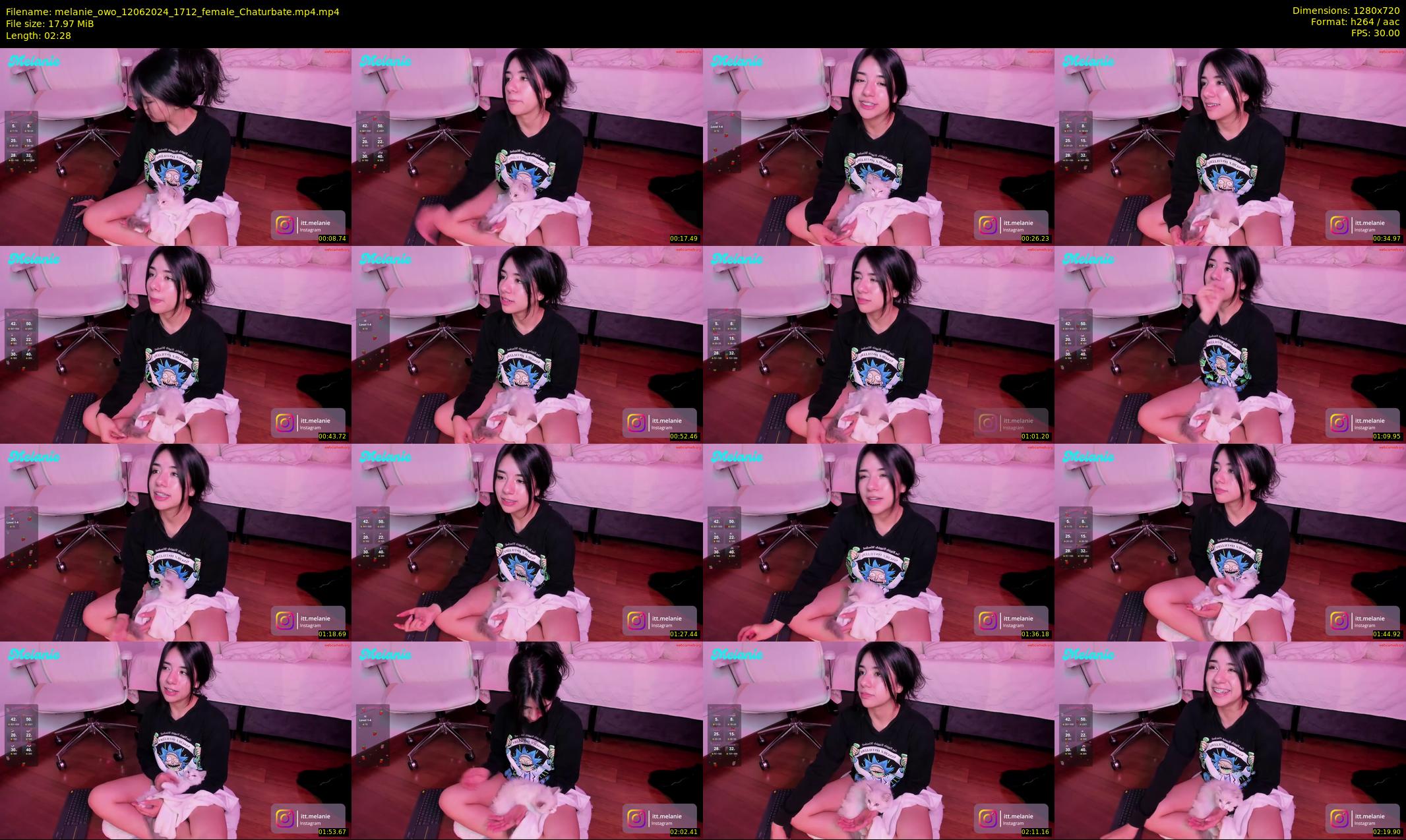 melanie_owo — 3 minute Chaturbate female cam show recording, 720p, Jun 12, 2024
