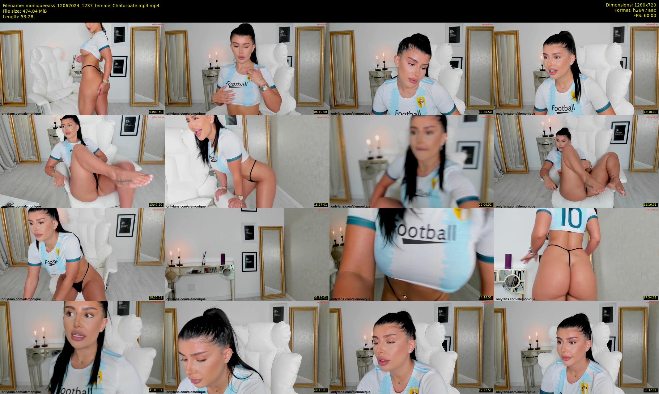moniqueeass — 54 minute Chaturbate female cam show recording, 720p, Jun 12, 2024