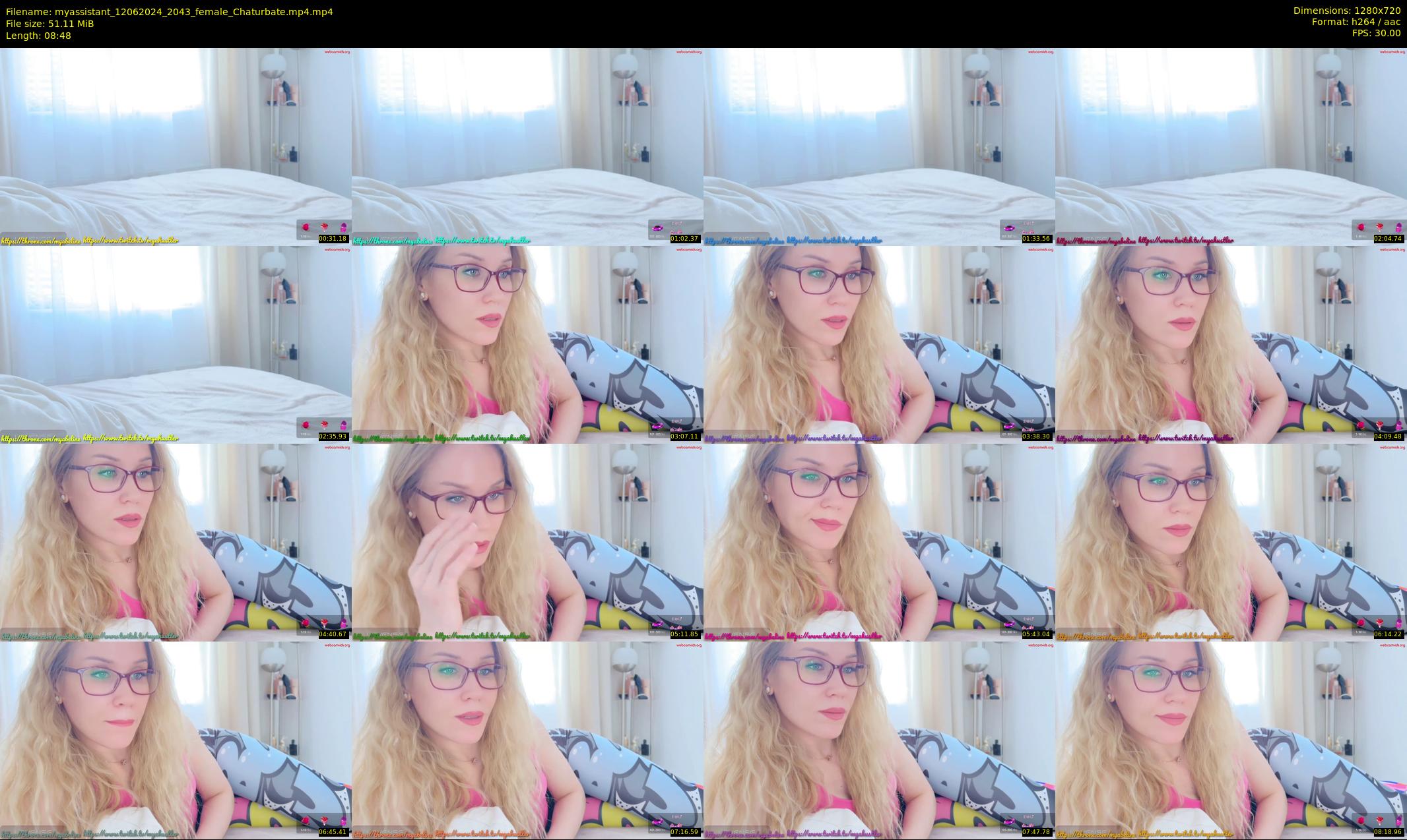 myassistant — 9 minute Chaturbate female cam show recording, 720p, Jun 12, 2024
