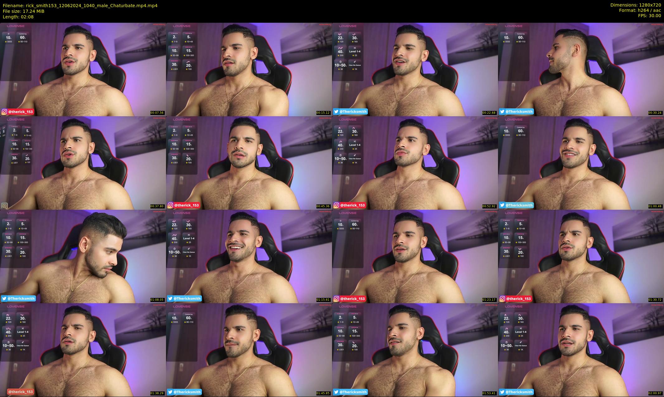 rick_smith153 — 3 minute Chaturbate male cam show recording, 720p, Jun 12, 2024