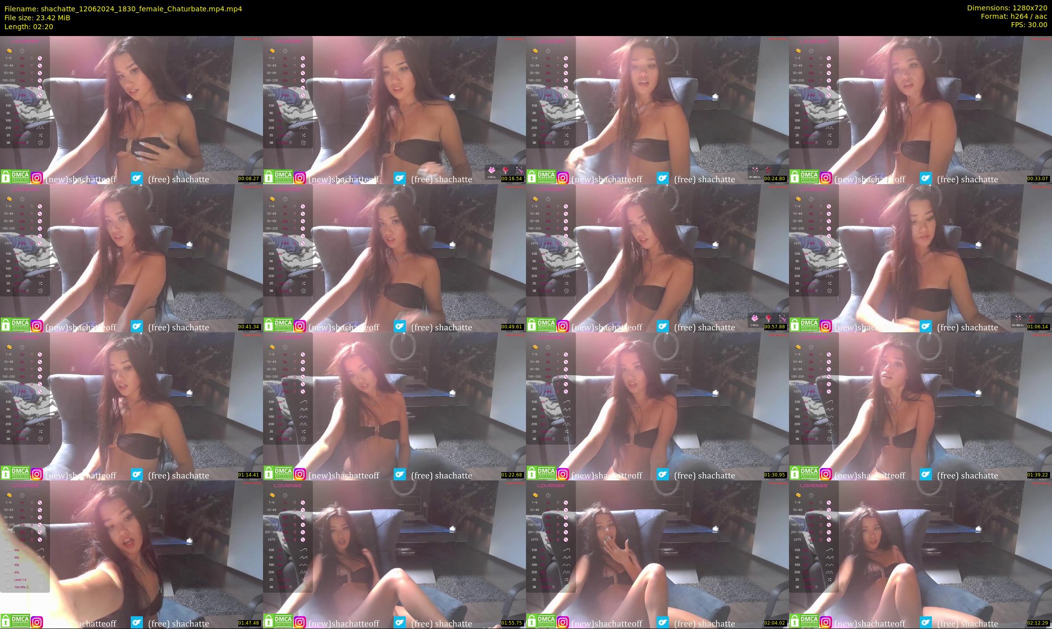 shachatte — 3 minute Chaturbate couple cam show recording, 720p, Jun 12, 2024