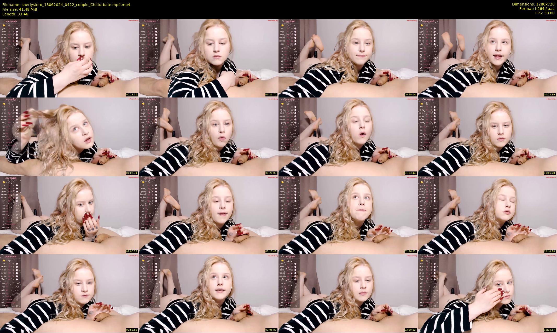 sherlystero — 4 minute Chaturbate couple cam show recording, 720p, Jun 13, 2024