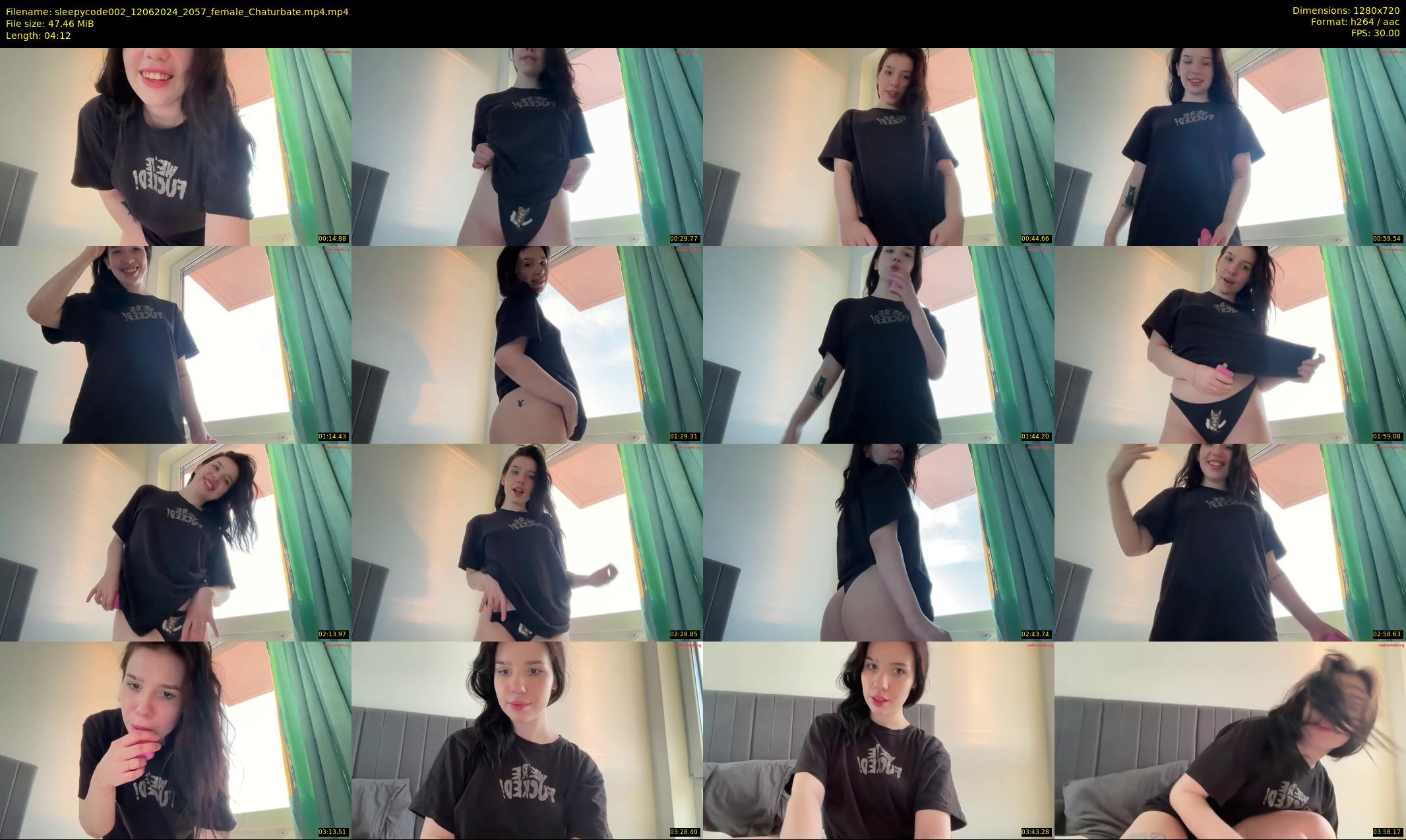 sleepycode002 — 5 minute Chaturbate female cam show recording, 720p, Jun 12, 2024