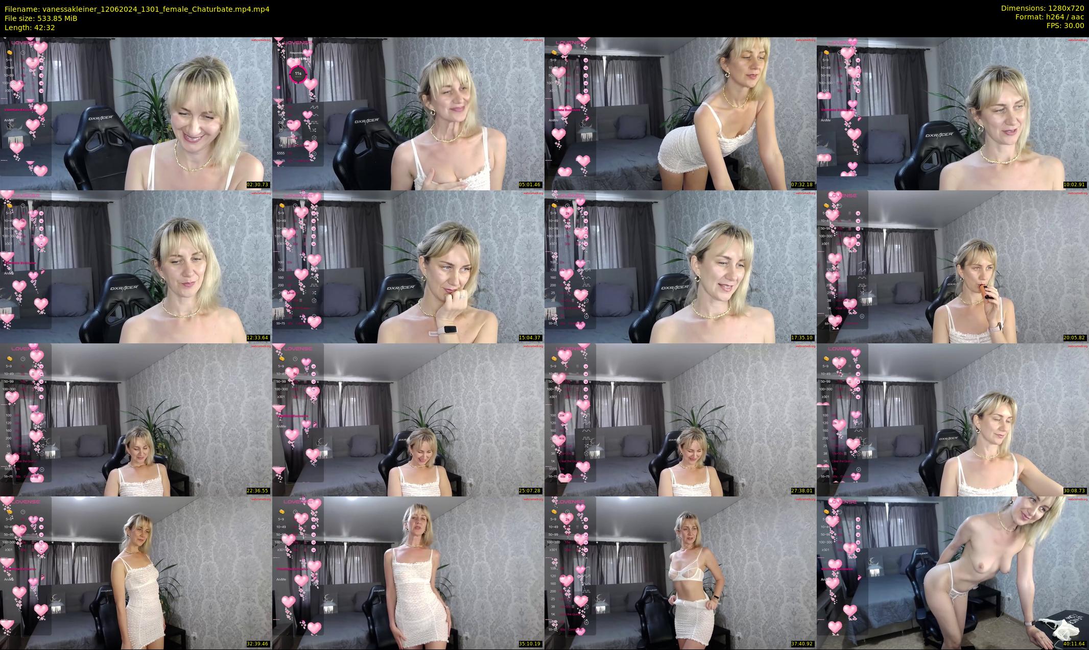 vanessakleiner — 43 minute Chaturbate female cam show recording, 720p, Jun 12, 2024