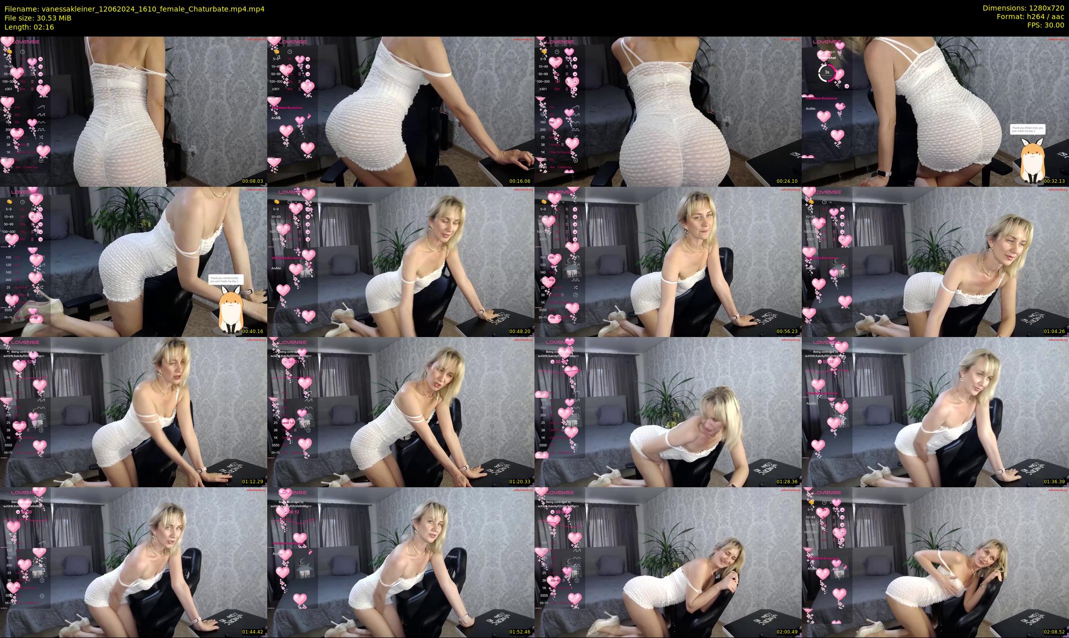 vanessakleiner — 3 minute Chaturbate female cam show recording, 720p, Jun 12, 2024