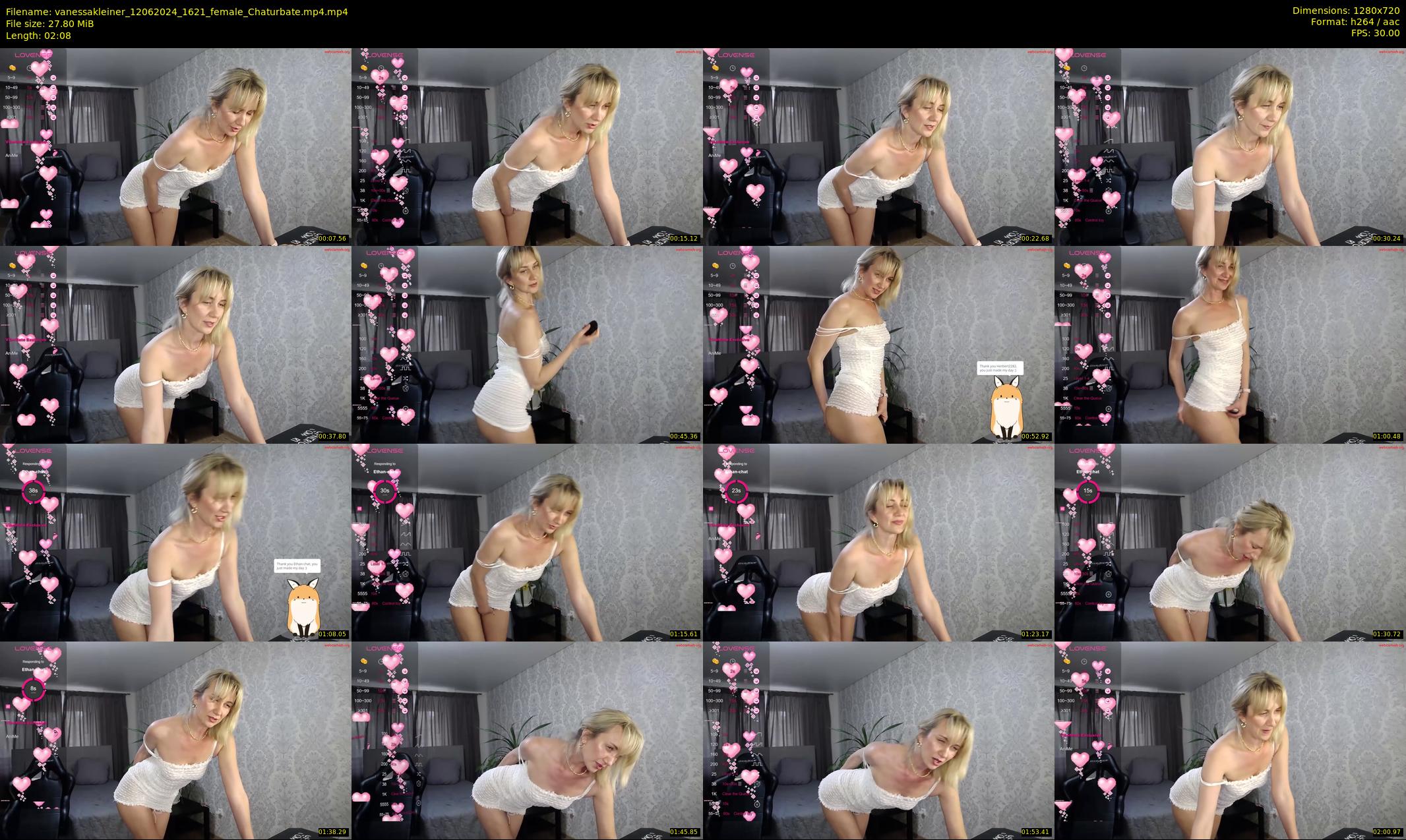 vanessakleiner — 3 minute Chaturbate female cam show recording, 720p, Jun 12, 2024
