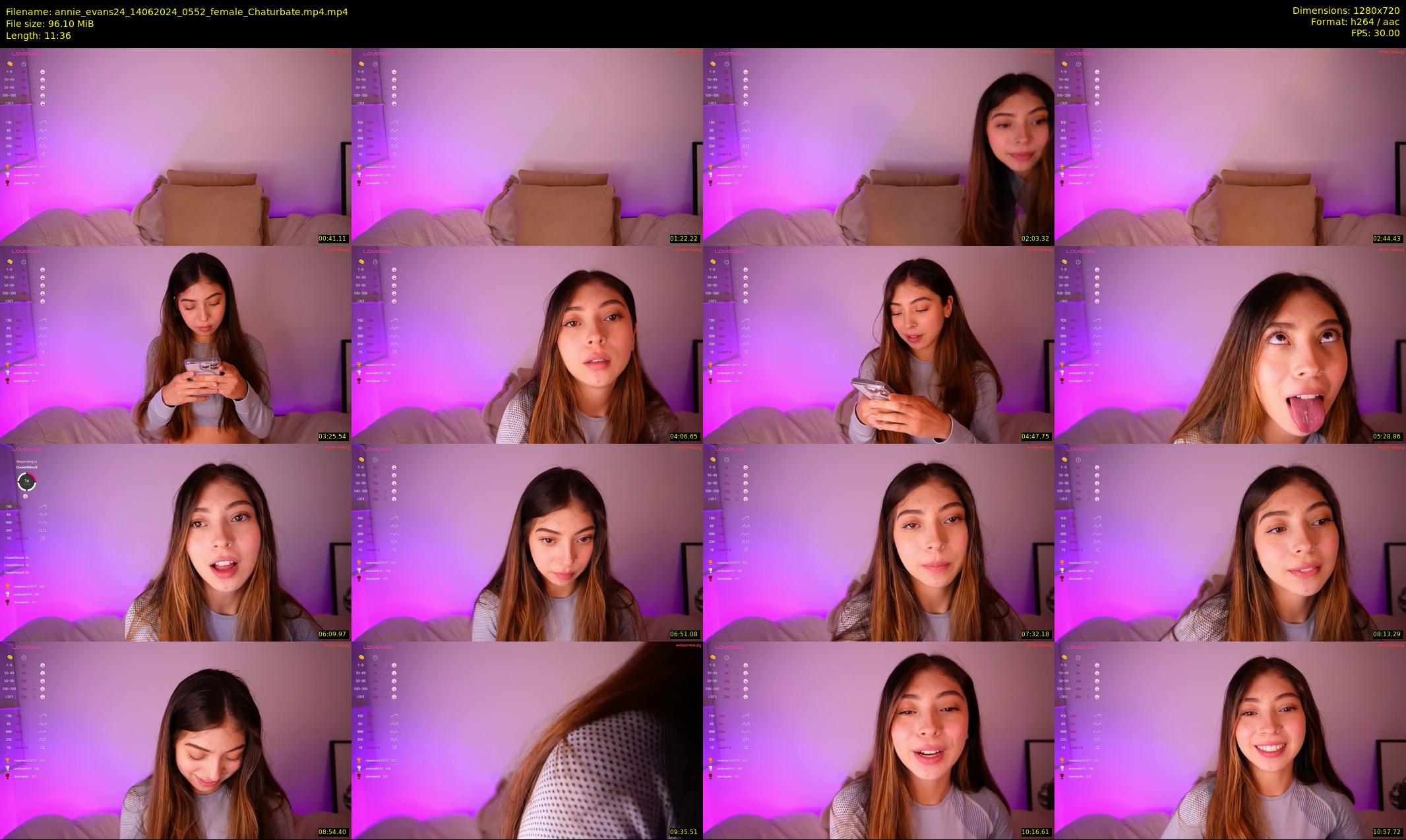 annie_evans24 — 12 minute Chaturbate female cam show recording, 720p, Jun 14, 2024