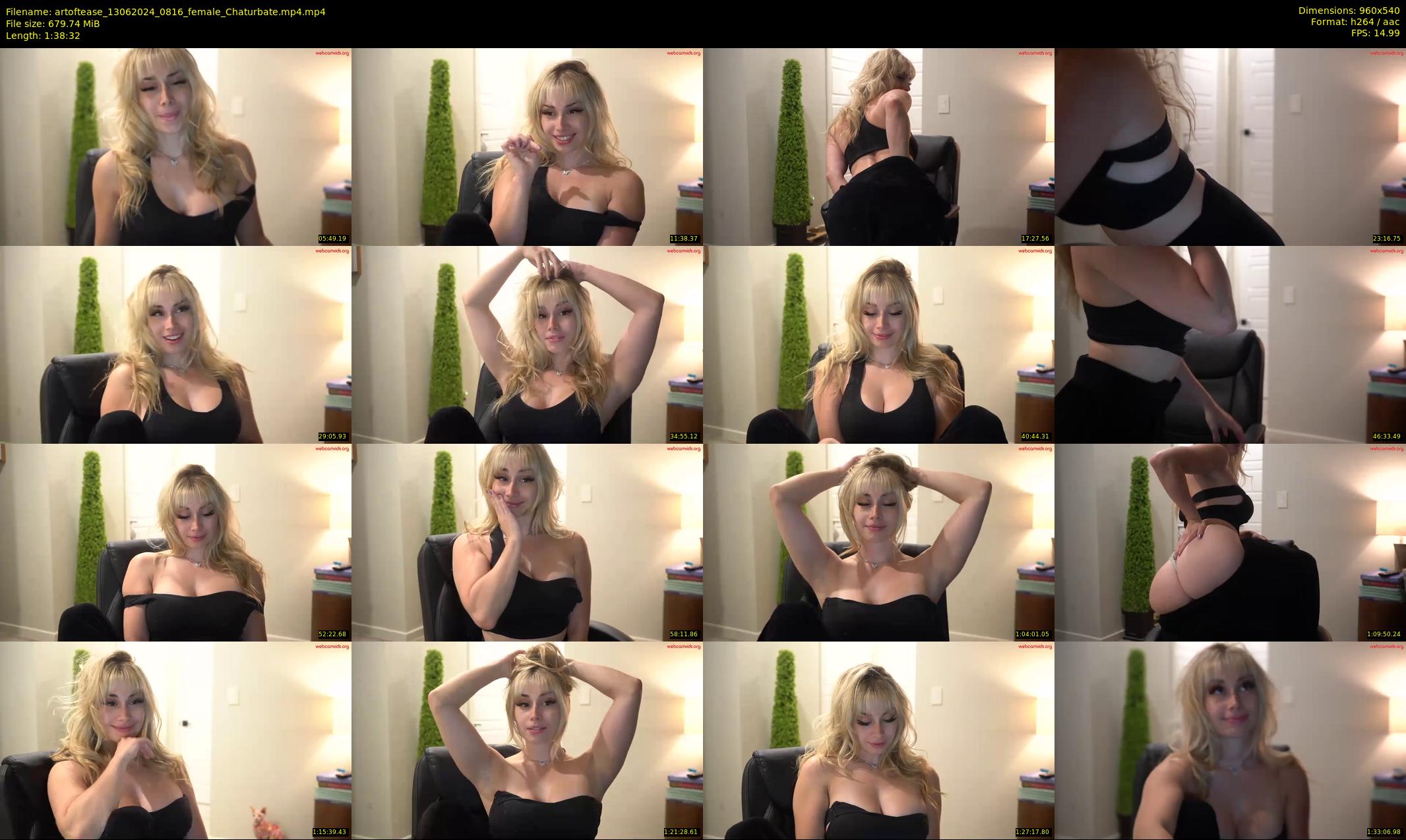 artoftease — 99 minute Chaturbate female cam show recording, 480p, Jun 13, 2024