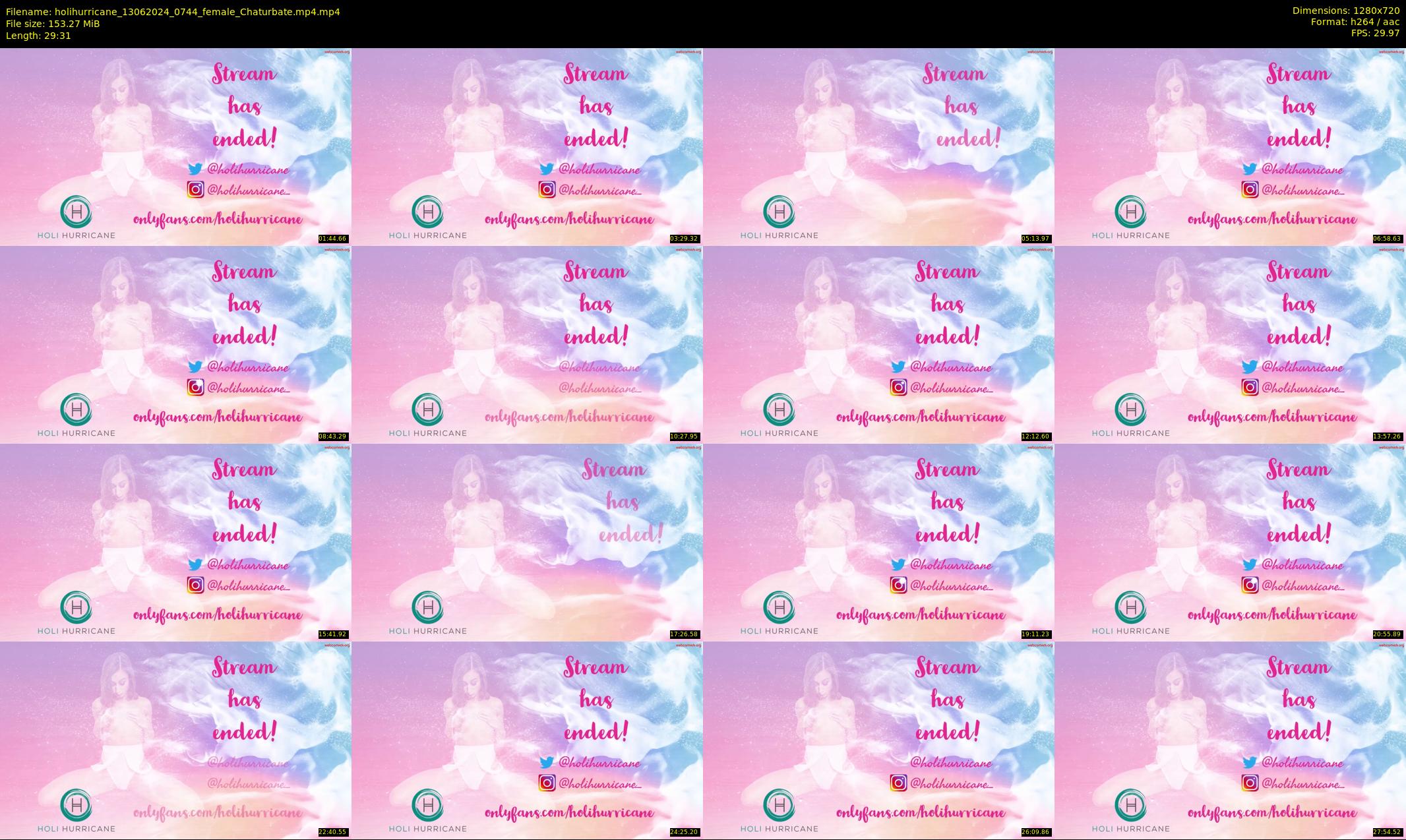 holihurricane — 30 minute Chaturbate female cam show recording, 720p, Jun 13, 2024