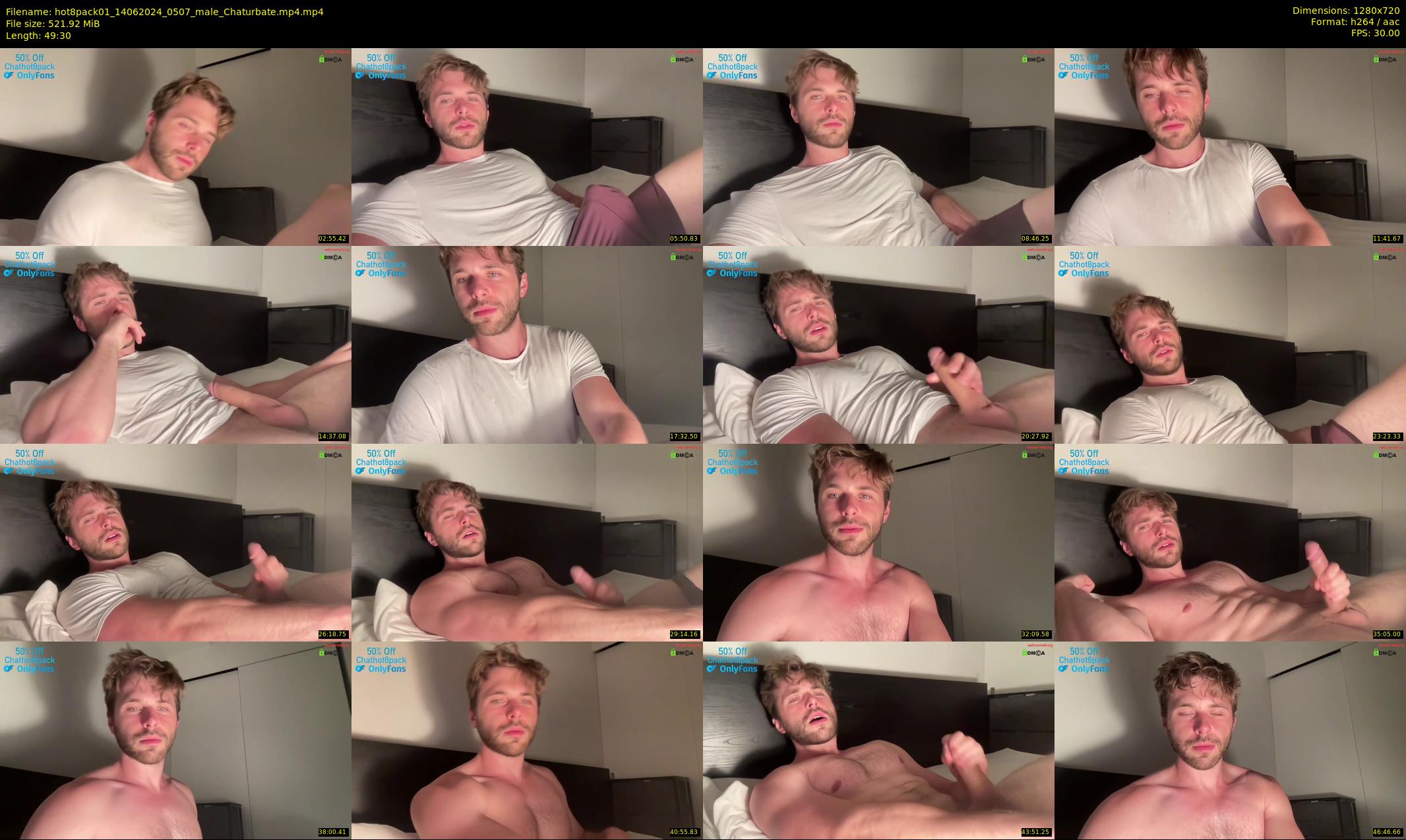 hot8pack01 — 50 minute Chaturbate male cam show recording, 720p, Jun 14, 2024