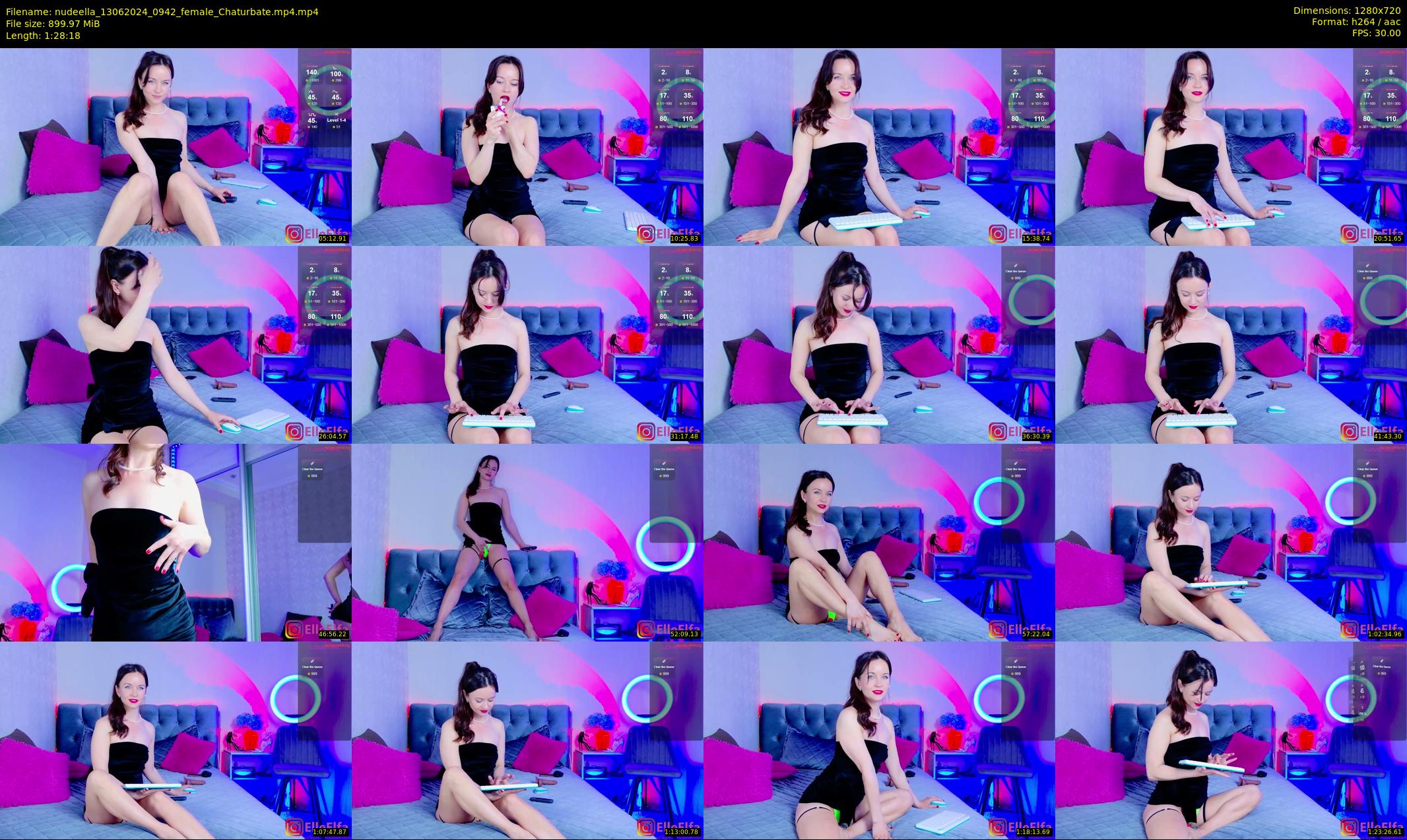 nudeella — 89 minute Chaturbate female cam show recording, 720p, Jun 13, 2024