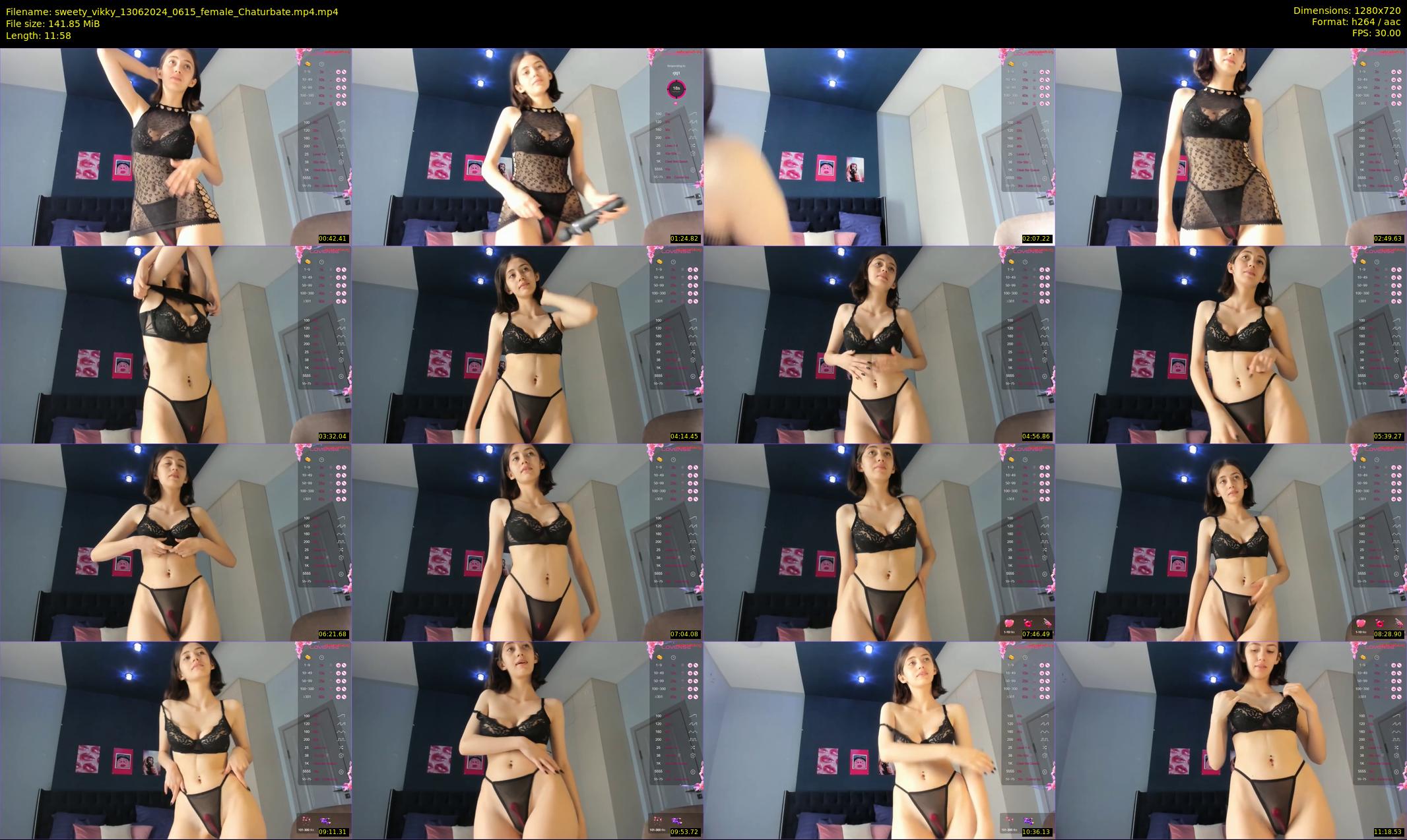 sweety_vikky — 12 minute Chaturbate female cam show recording, 720p, Jun 13, 2024
