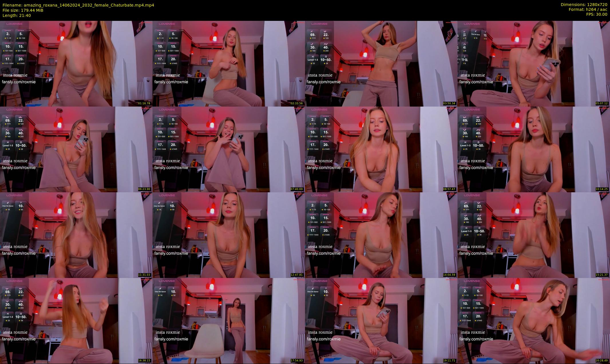 amazing_roxana — 22 minute Chaturbate female cam show recording, 720p, Jun 14, 2024