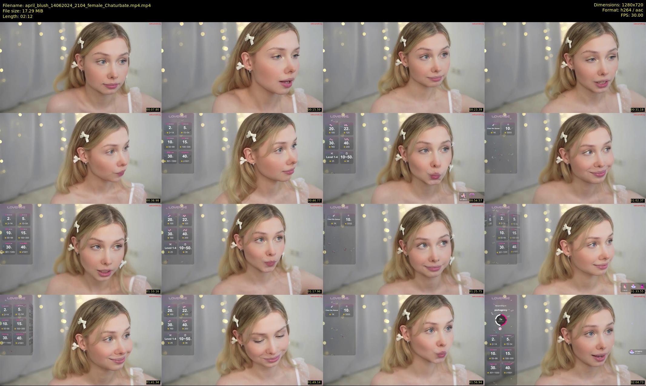 april_blush — 3 minute Chaturbate female cam show recording, 720p, Jun 14, 2024
