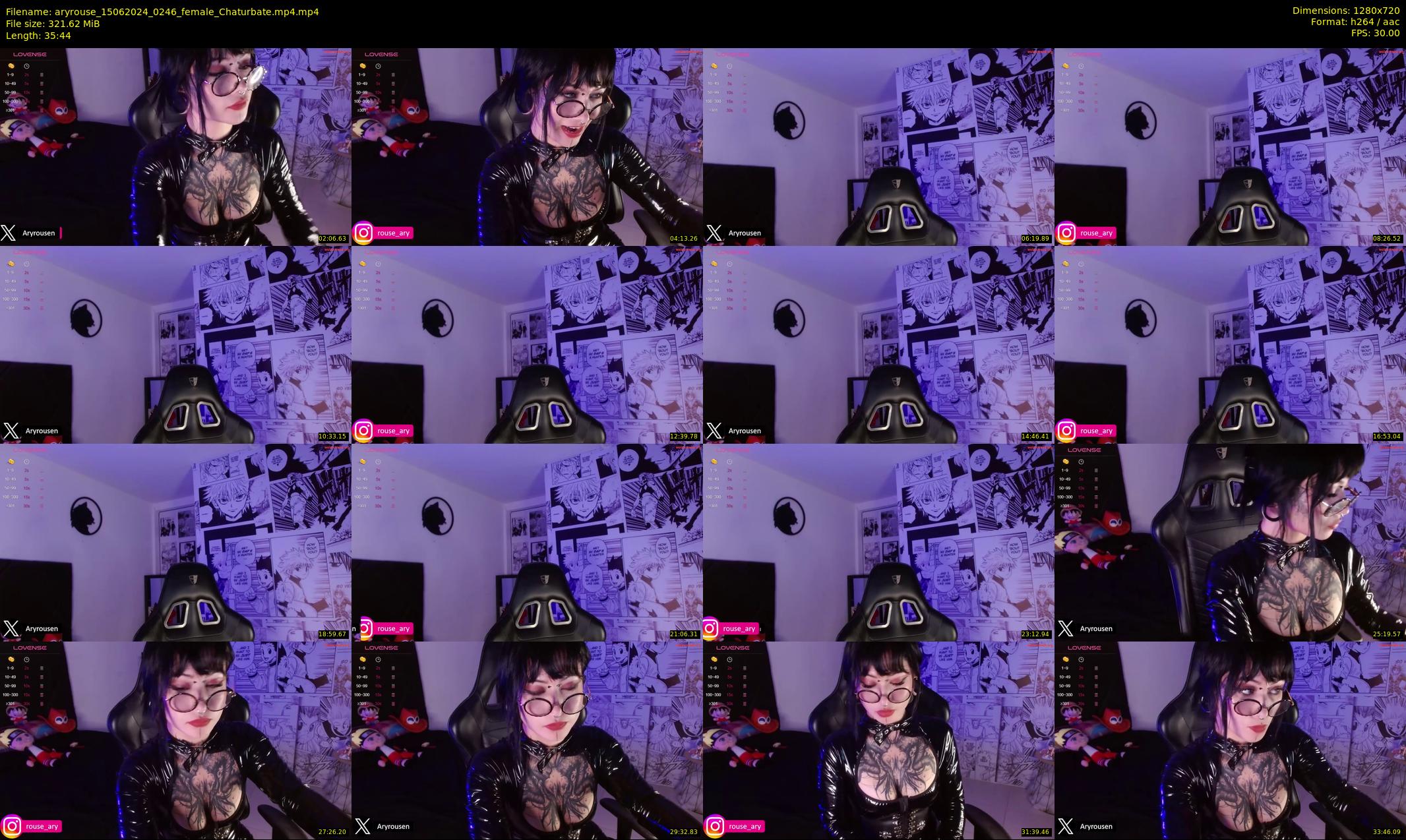 aryrouse — 36 minute Chaturbate female cam show recording, 720p, Jun 15, 2024