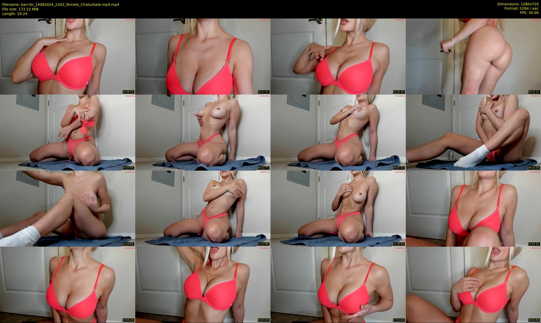 barrrbi — 20 minute Chaturbate female cam show recording, 720p, Jun 14, 2024