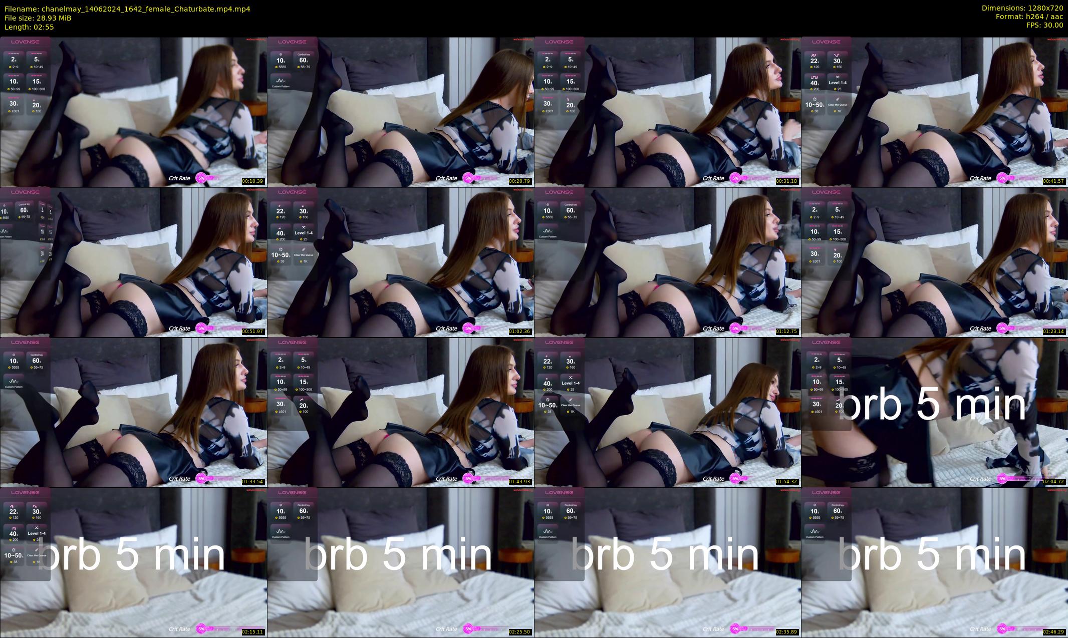 chanelmay — 3 minute Chaturbate female cam show recording, 720p, Jun 14, 2024