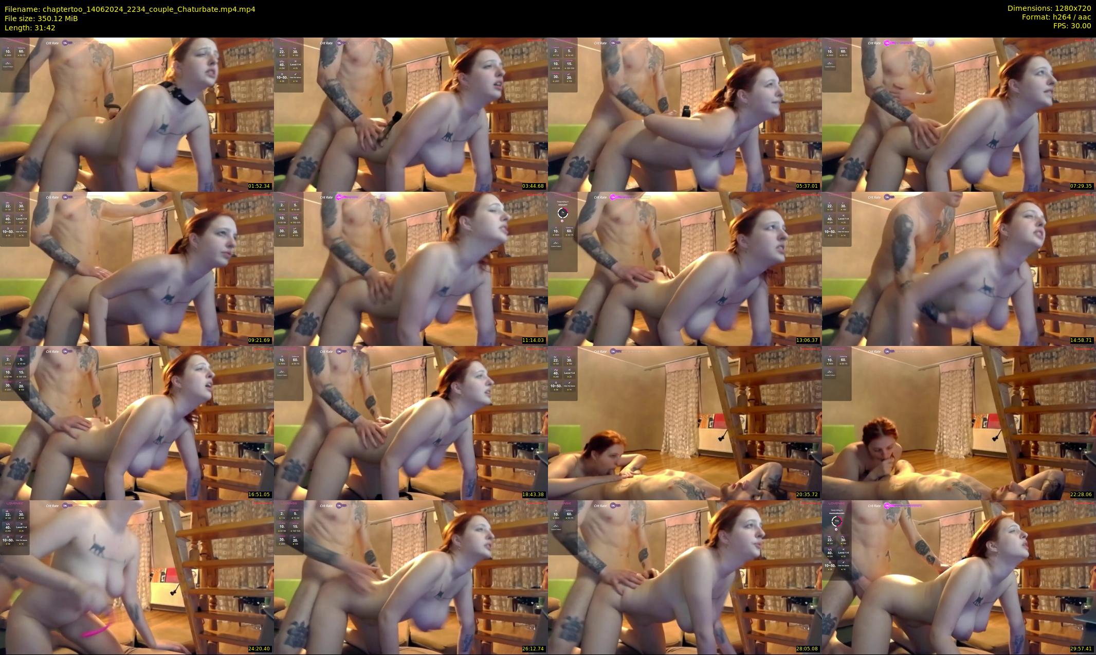 chaptertoo — 32 minute Chaturbate couple cam show recording, 720p, Jun 14, 2024