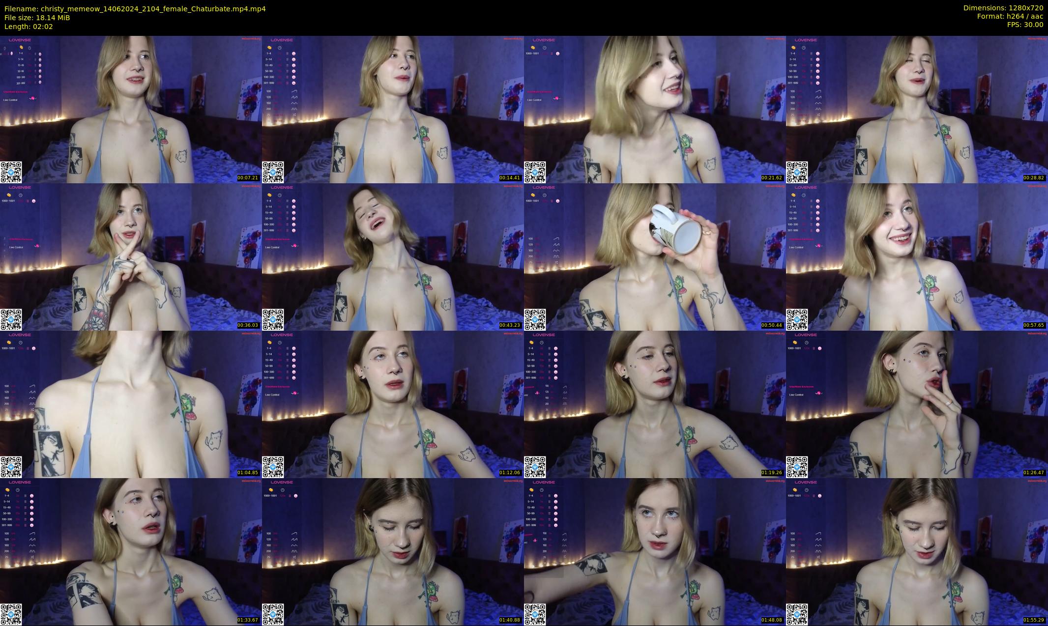 christy_memeow — 3 minute Chaturbate female cam show recording, 720p, Jun 14, 2024