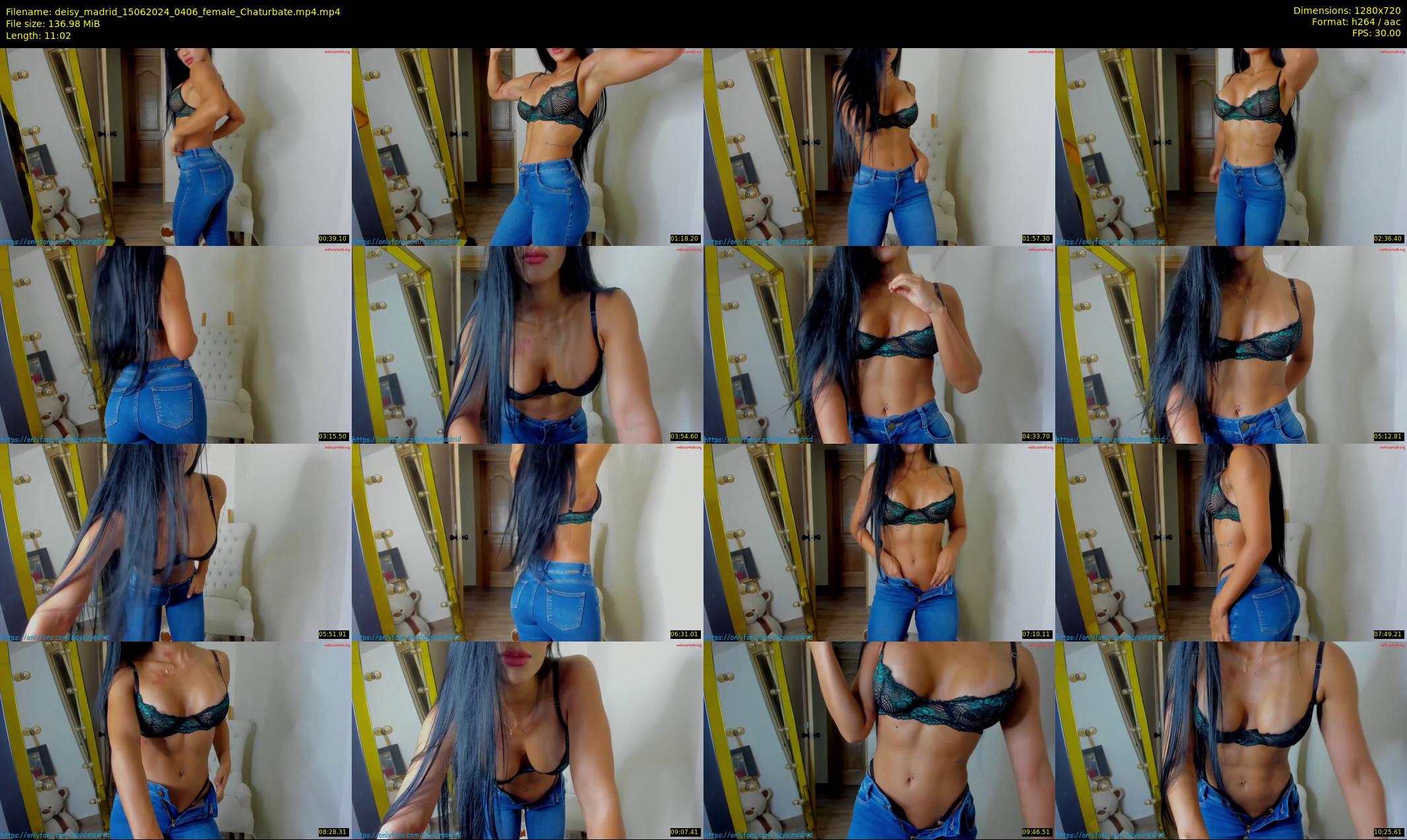 deisy_madrid — 12 minute Chaturbate female cam show recording, 720p, Jun 15, 2024