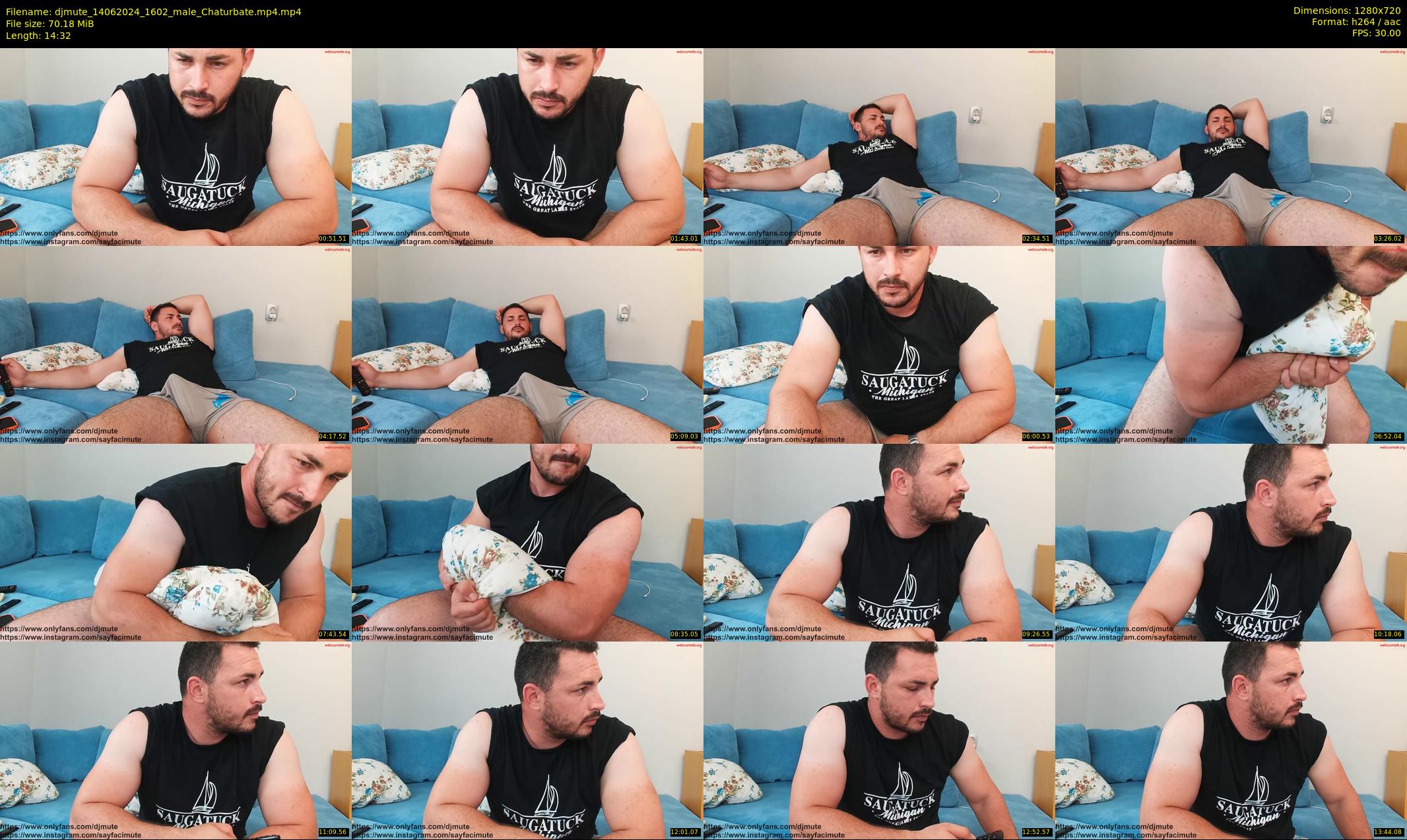 djmute — 15 minute Chaturbate male cam show recording, 720p, Jun 14, 2024