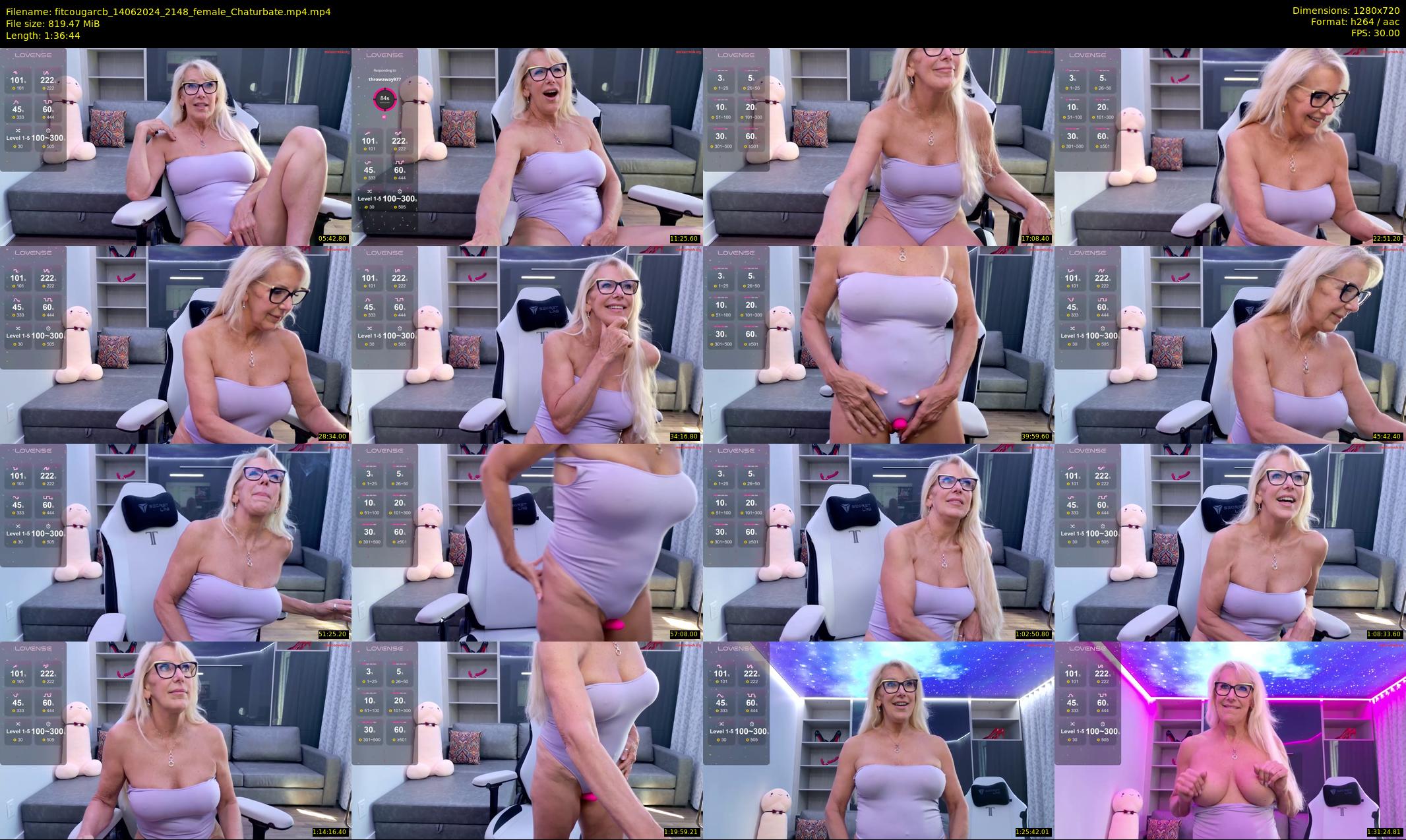 fitcougarcb — 97 minute Chaturbate female cam show recording, 720p, Jun 14, 2024
