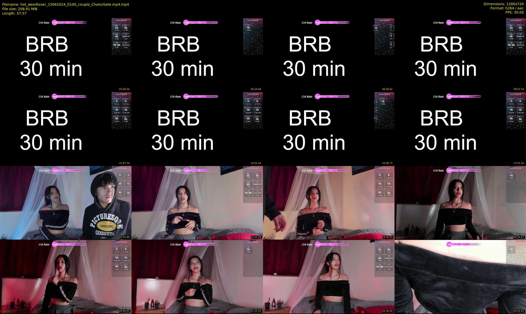 hot_weedlover — 38 minute Chaturbate couple cam show recording, 720p, Jun 15, 2024
