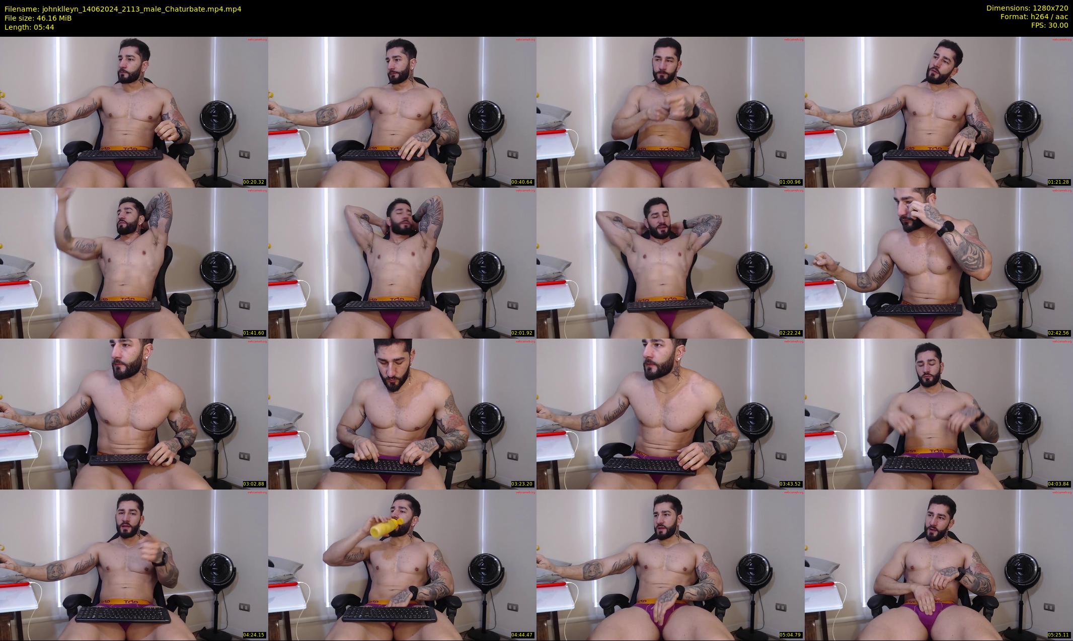 johnklleyn — 6 minute Chaturbate male cam show recording, 720p, Jun 14, 2024