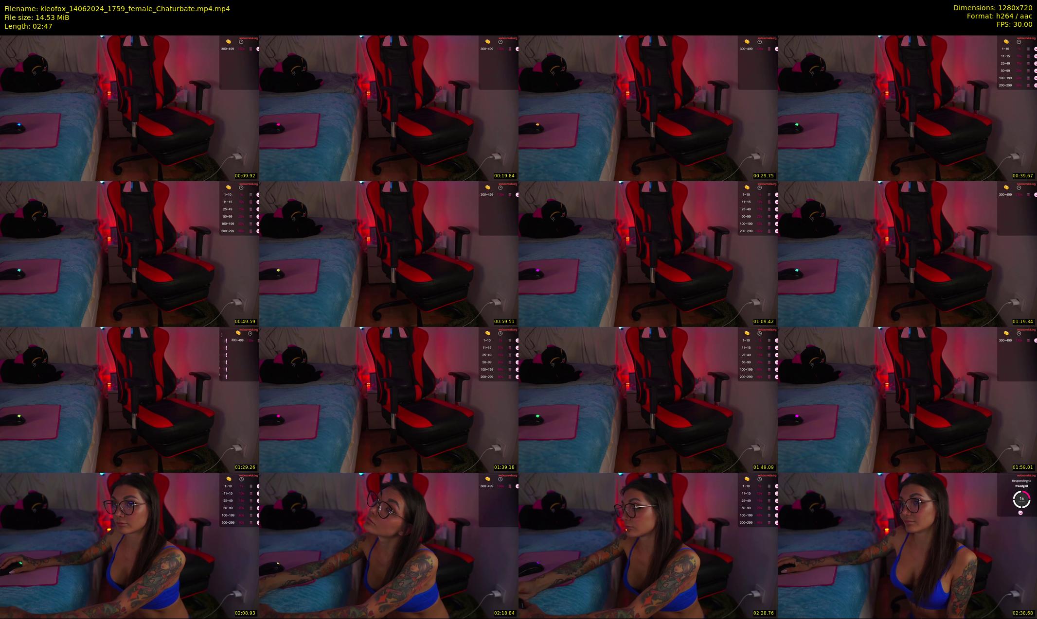 kleofox — 3 minute Chaturbate female cam show recording, 720p, Jun 14, 2024