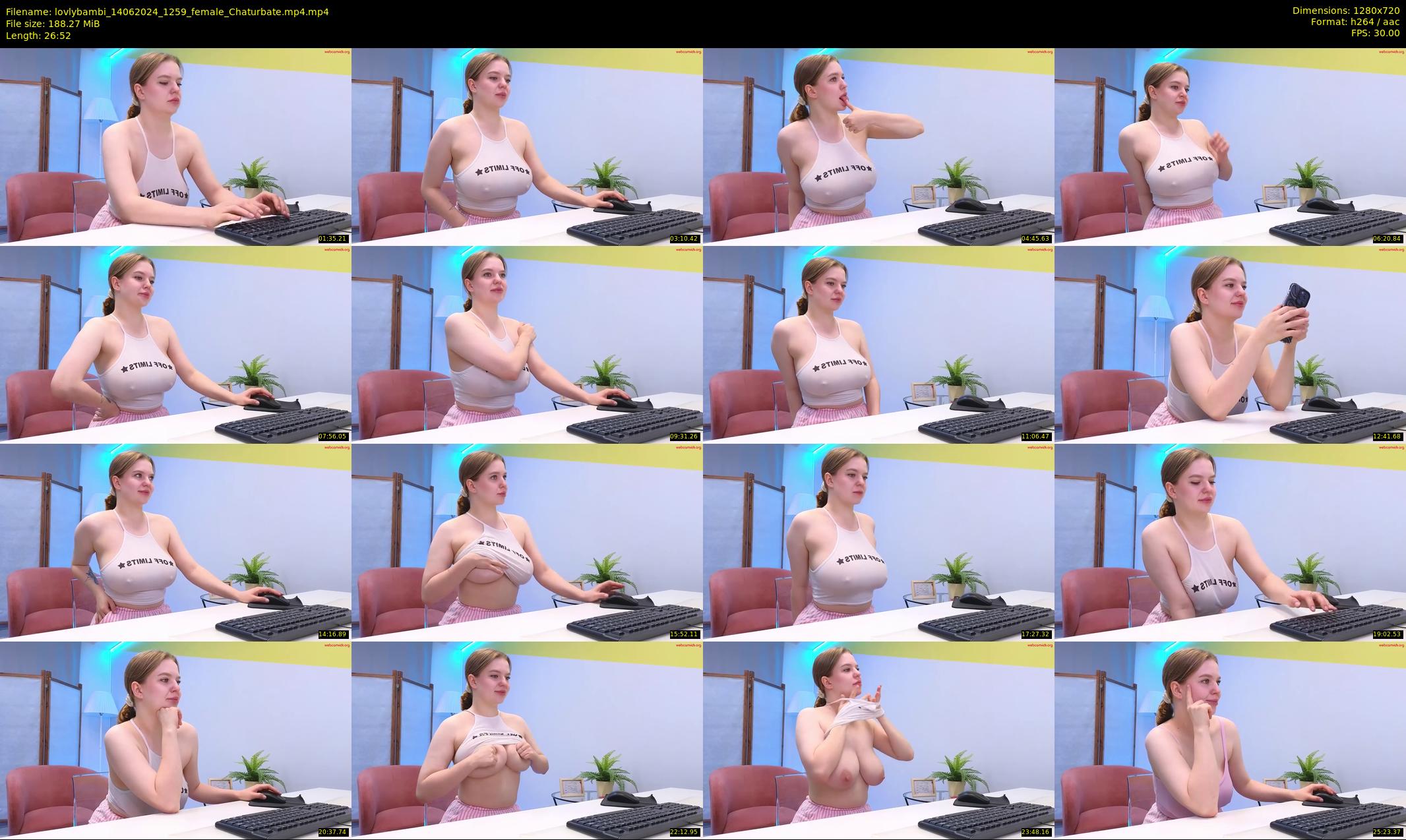 lovlybambi — 27 minute Chaturbate female cam show recording, 720p, Jun 14, 2024