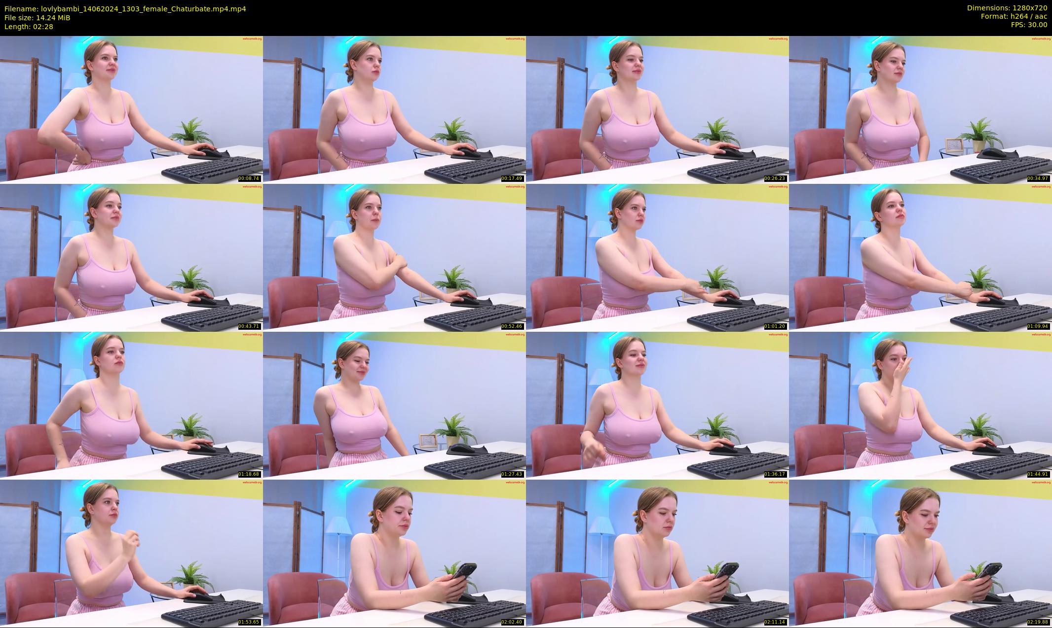 lovlybambi — 3 minute Chaturbate female cam show recording, 720p, Jun 14, 2024