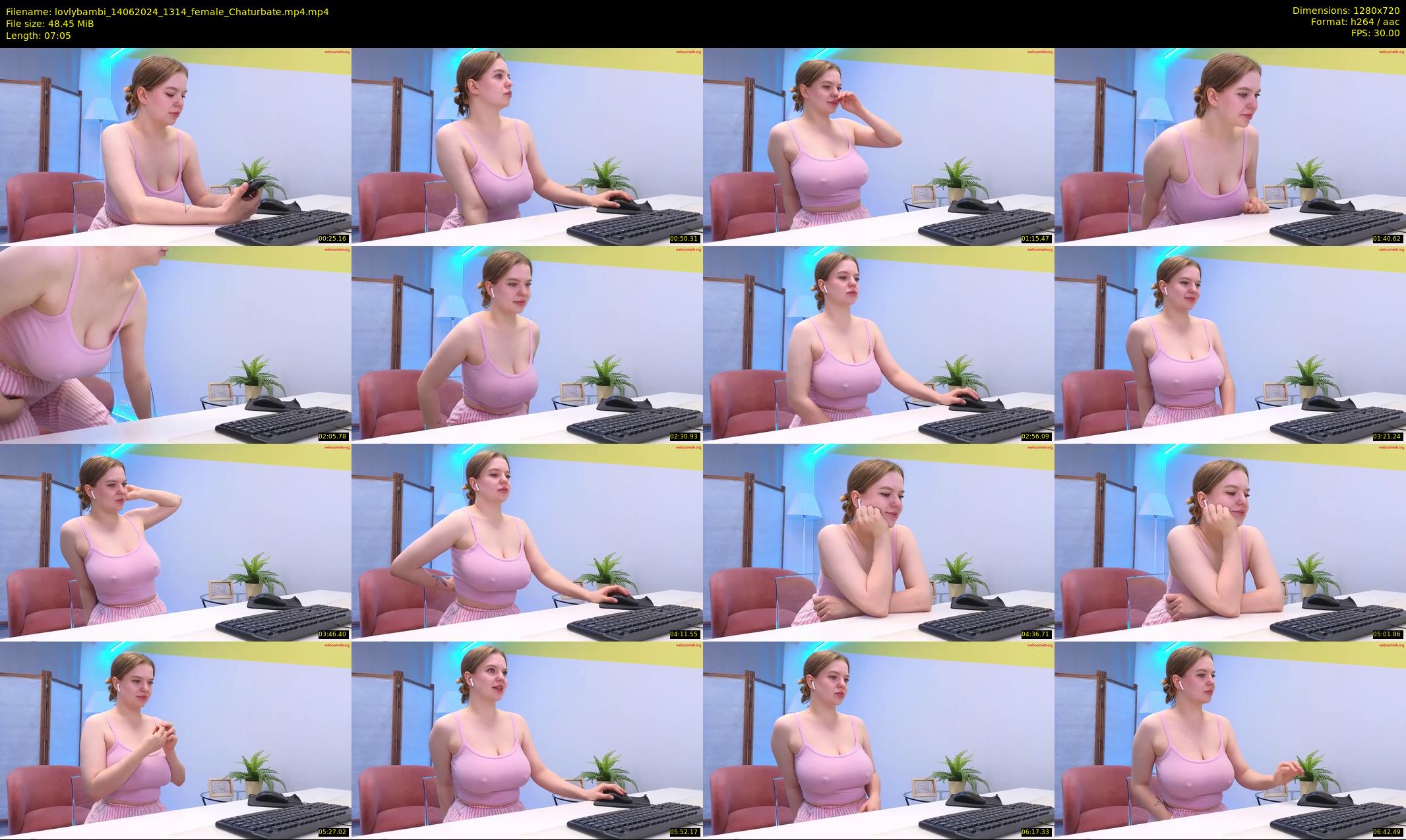 lovlybambi — 8 minute Chaturbate female cam show recording, 720p, Jun 14, 2024