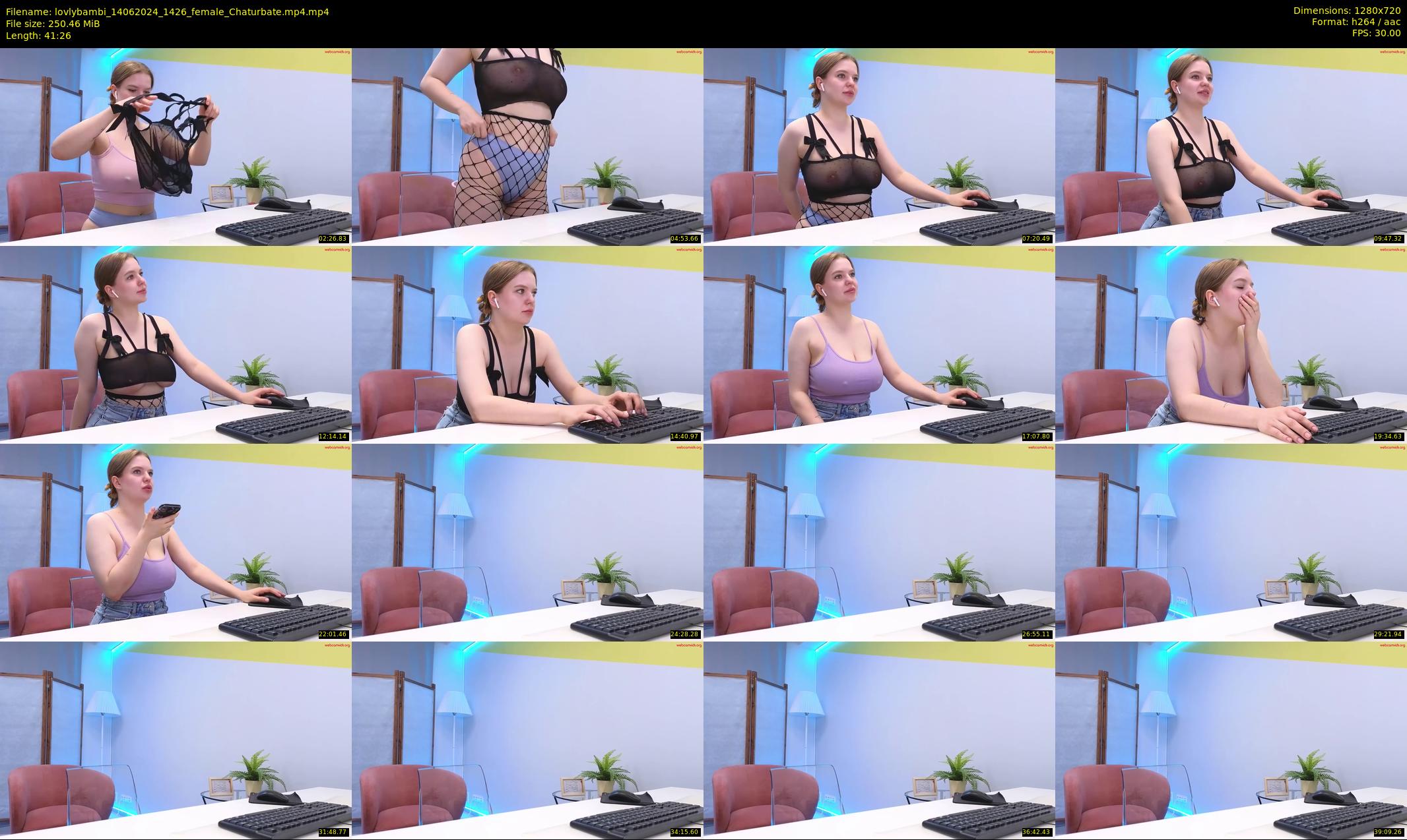lovlybambi — 42 minute Chaturbate female cam show recording, 720p, Jun 14, 2024