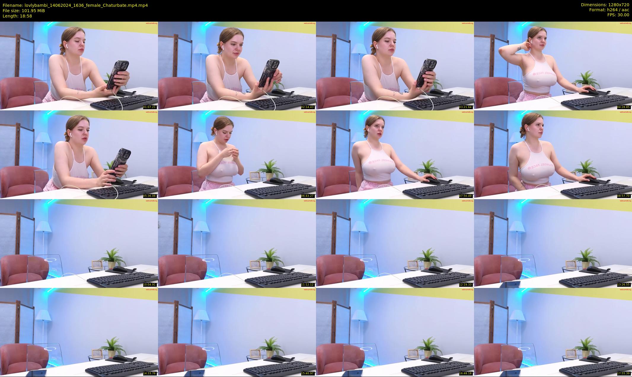 lovlybambi — 19 minute Chaturbate female cam show recording, 720p, Jun 14, 2024