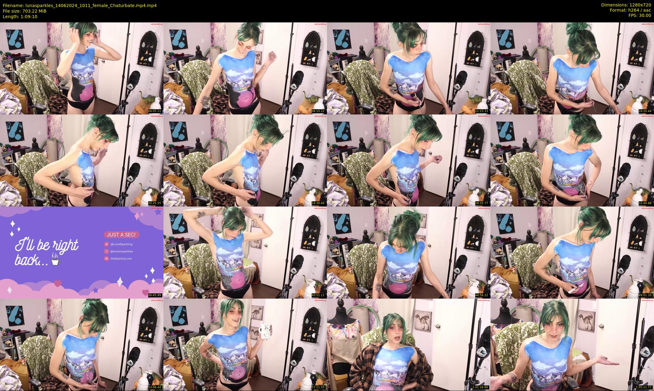 lunasparkles — 70 minute Chaturbate female cam show recording, 720p, Jun 14, 2024