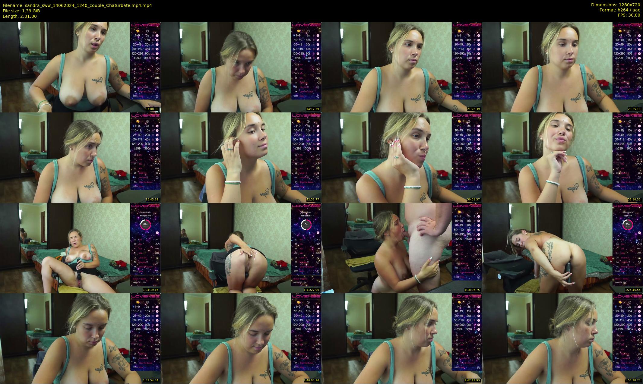 sandra_sww — 121 minute Chaturbate couple cam show recording, 720p, Jun 14, 2024