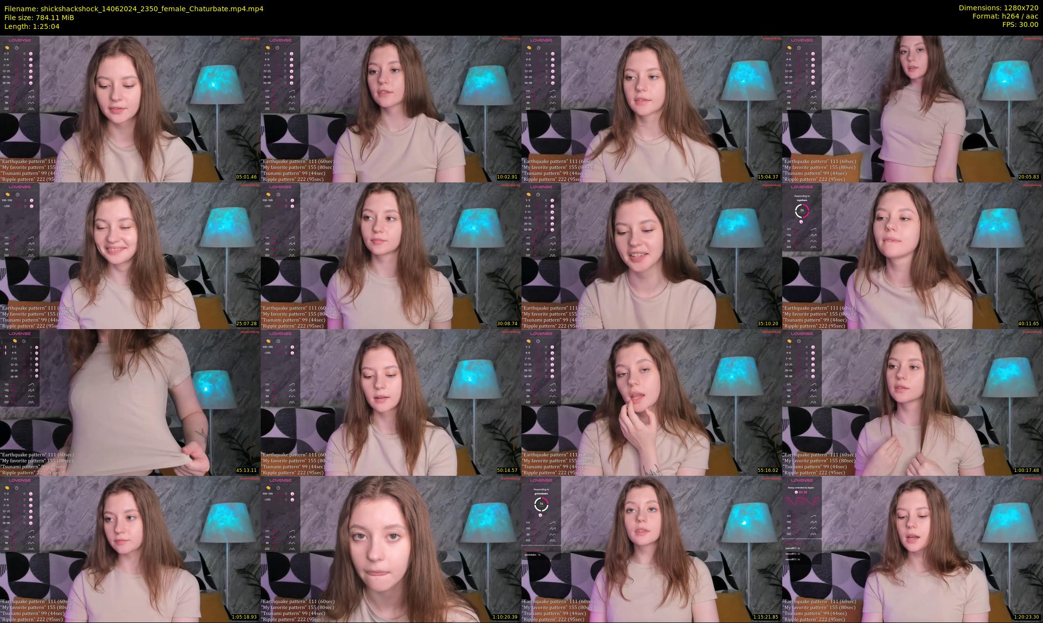 shickshackshock — 86 minute Chaturbate female cam show recording, 720p, Jun 14, 2024