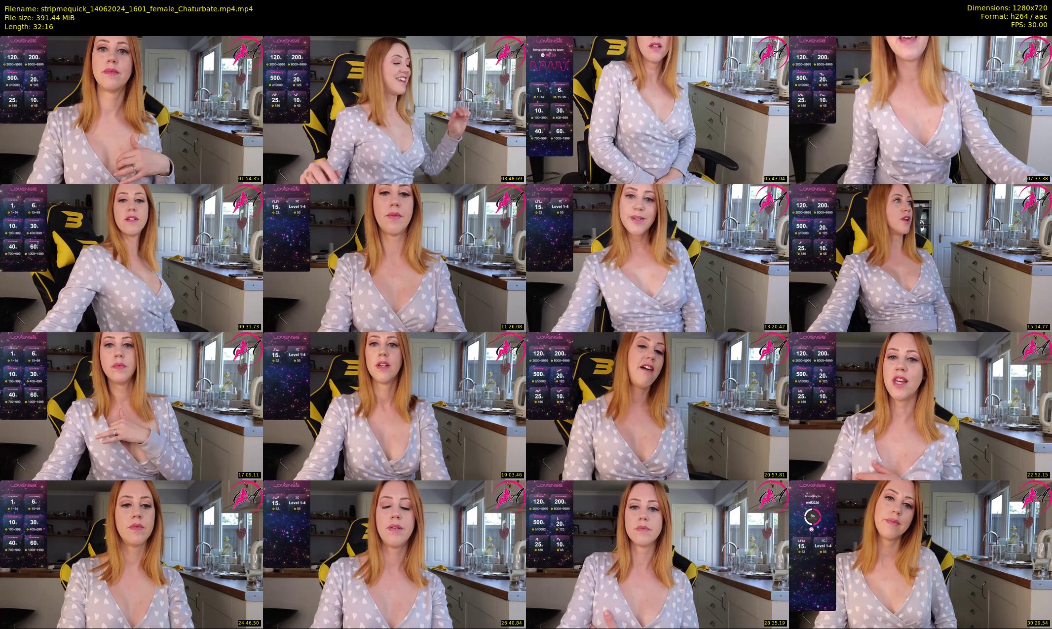 stripmequick — 33 minute Chaturbate female cam show recording, 720p, Jun 14, 2024