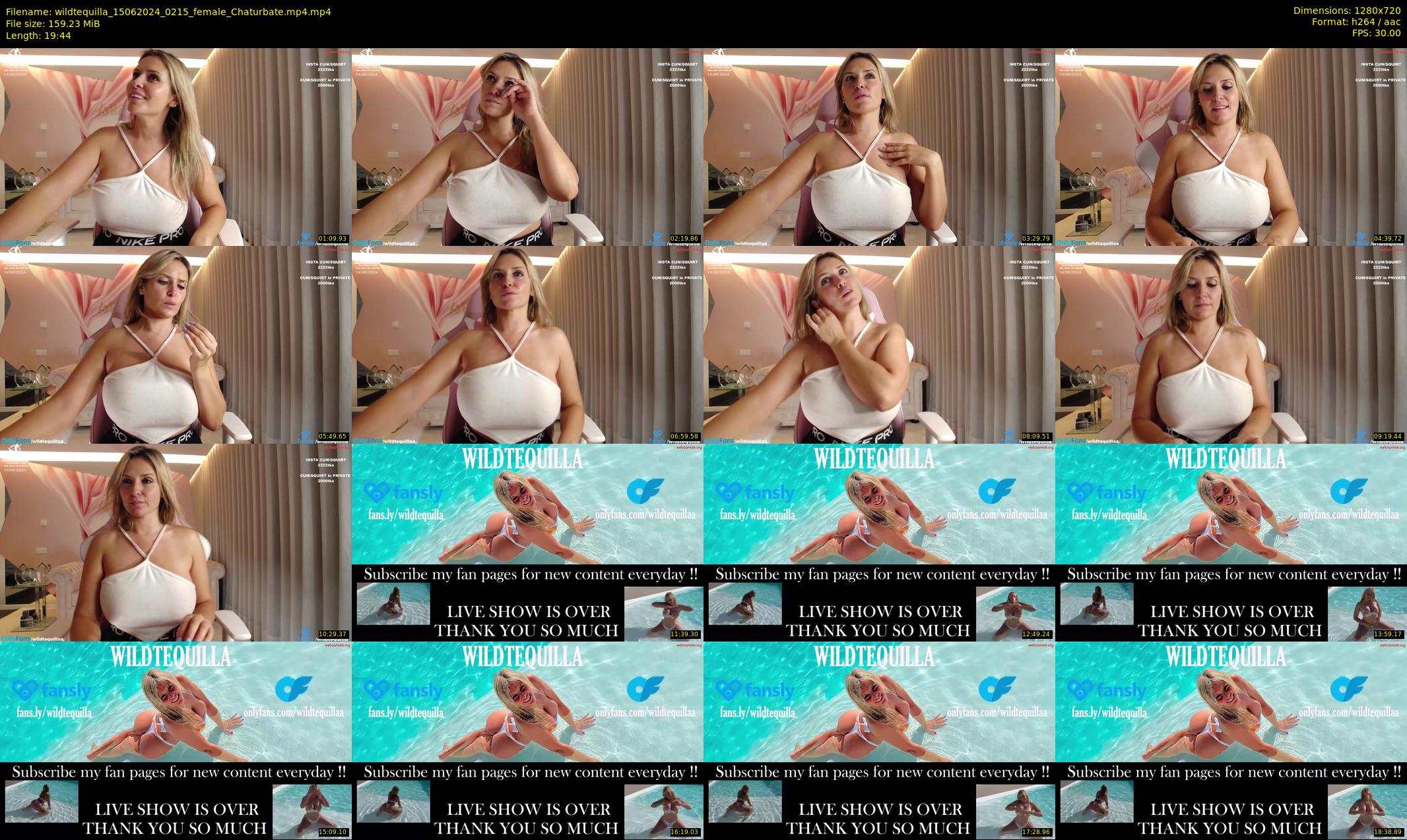 wildtequilla — 20 minute Chaturbate couple cam show recording, 720p, Jun 15, 2024