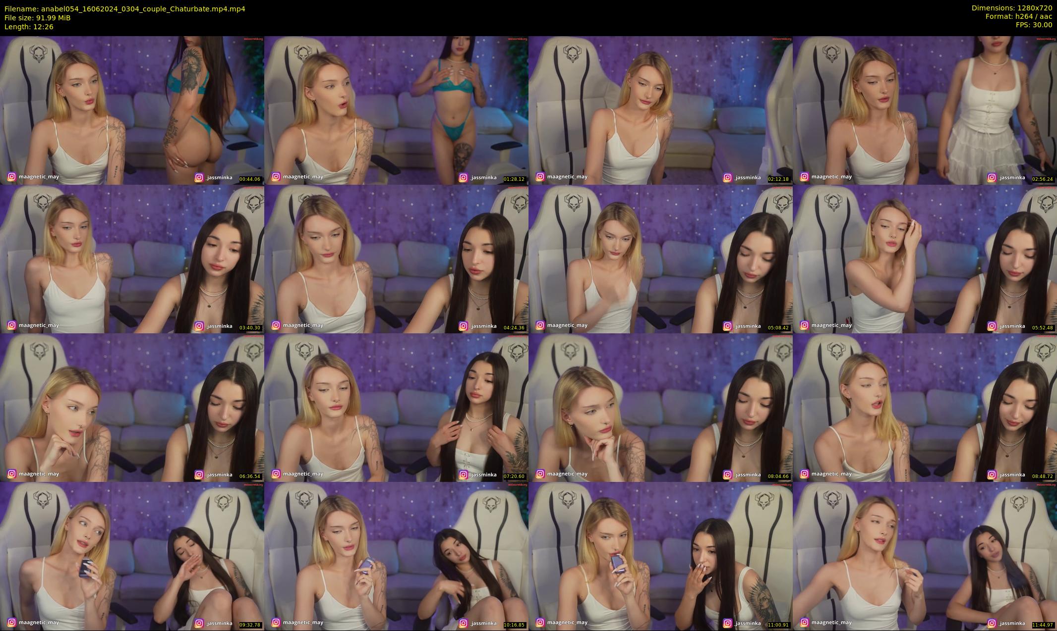 anabel054 — 13 minute Chaturbate female cam show recording, 720p, Jun 16, 2024