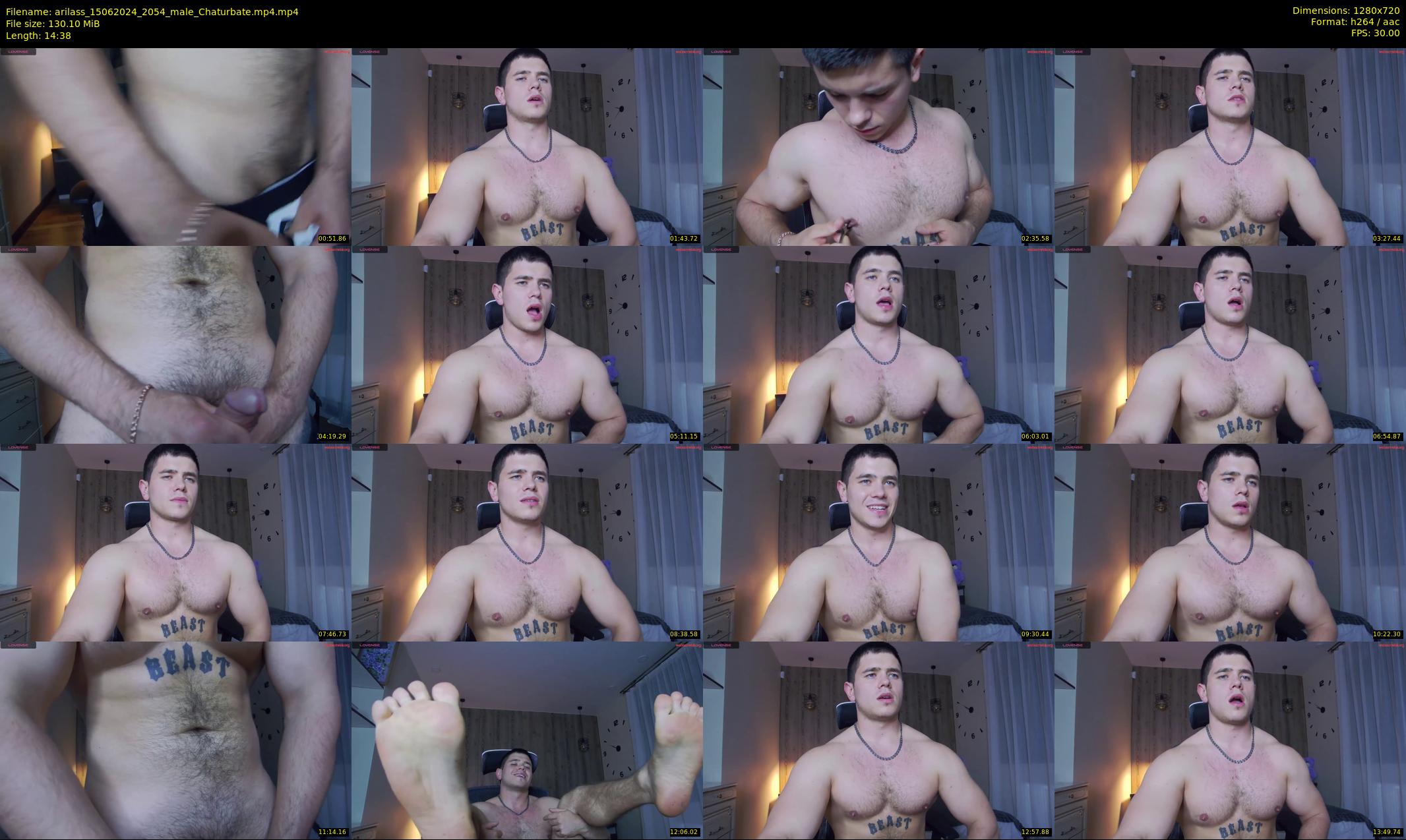 arilass — 15 minute Chaturbate male cam show recording, 720p, Jun 15, 2024