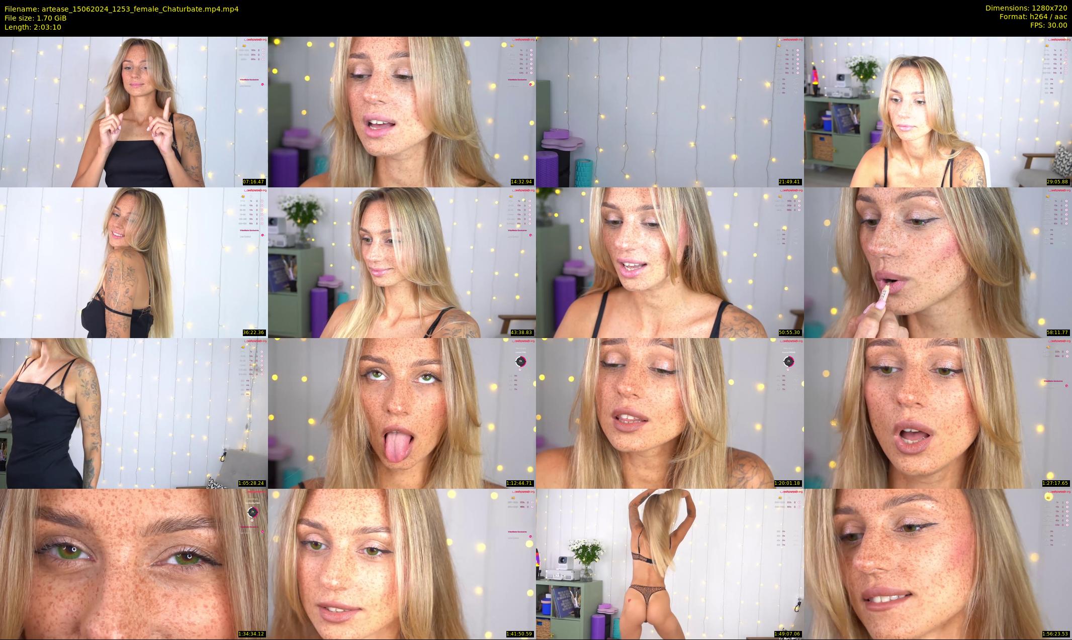 artease — 124 minute Chaturbate female cam show recording, 720p, Jun 15, 2024