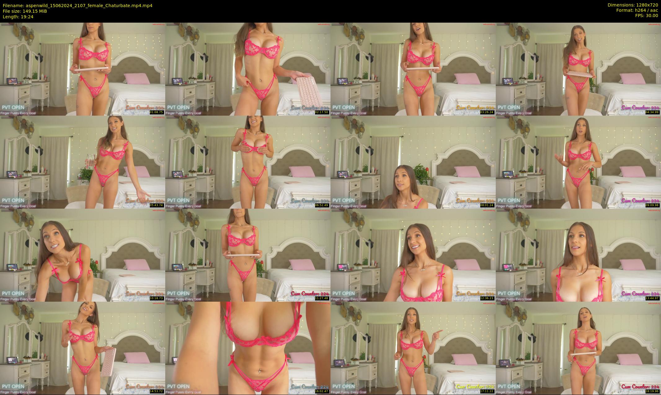 aspenwild — 20 minute Chaturbate female cam show recording, 720p, Jun 15, 2024