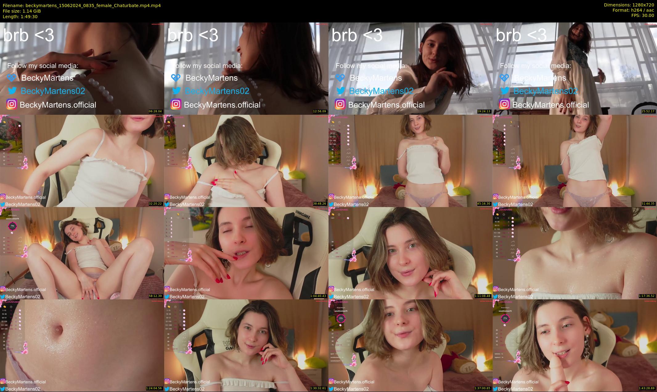 beckymartens — 110 minute Chaturbate female cam show recording, 720p, Jun 15, 2024