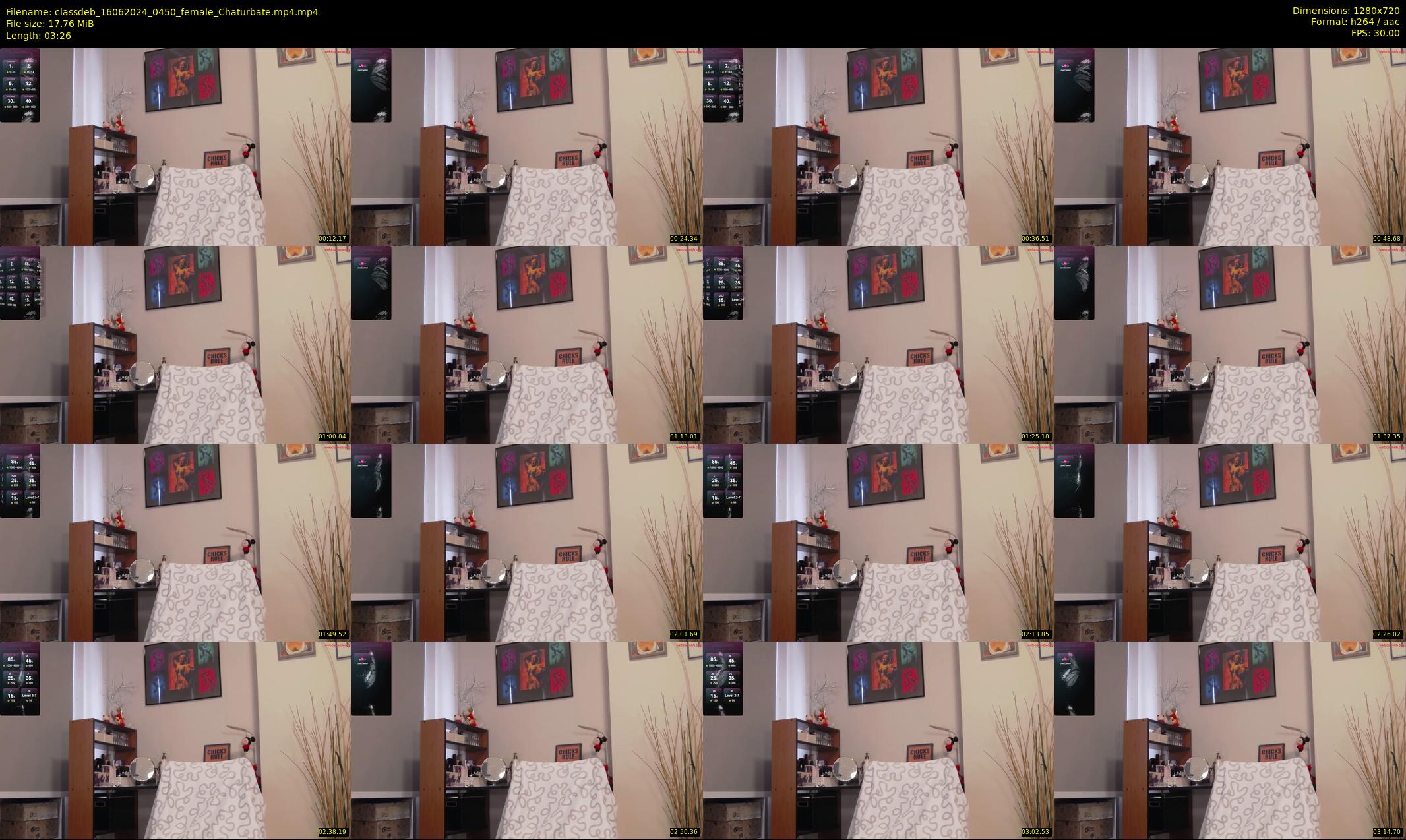 classdeb — 4 minute Chaturbate female cam show recording, 720p, Jun 16, 2024