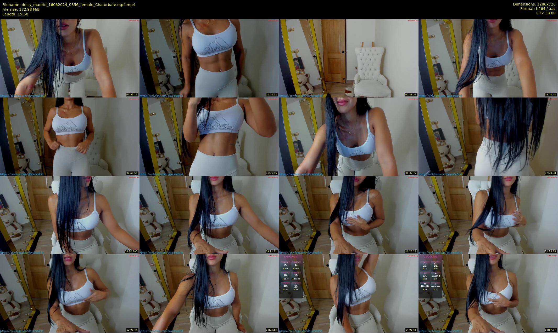 deisy_madrid — 16 minute Chaturbate female cam show recording, 720p, Jun 16, 2024