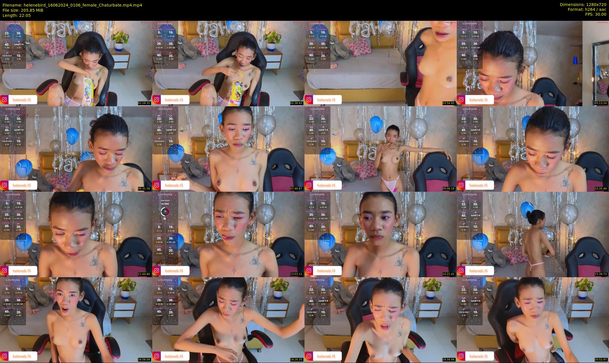 helenebird — 23 minute Chaturbate female cam show recording, 720p, Jun 16, 2024